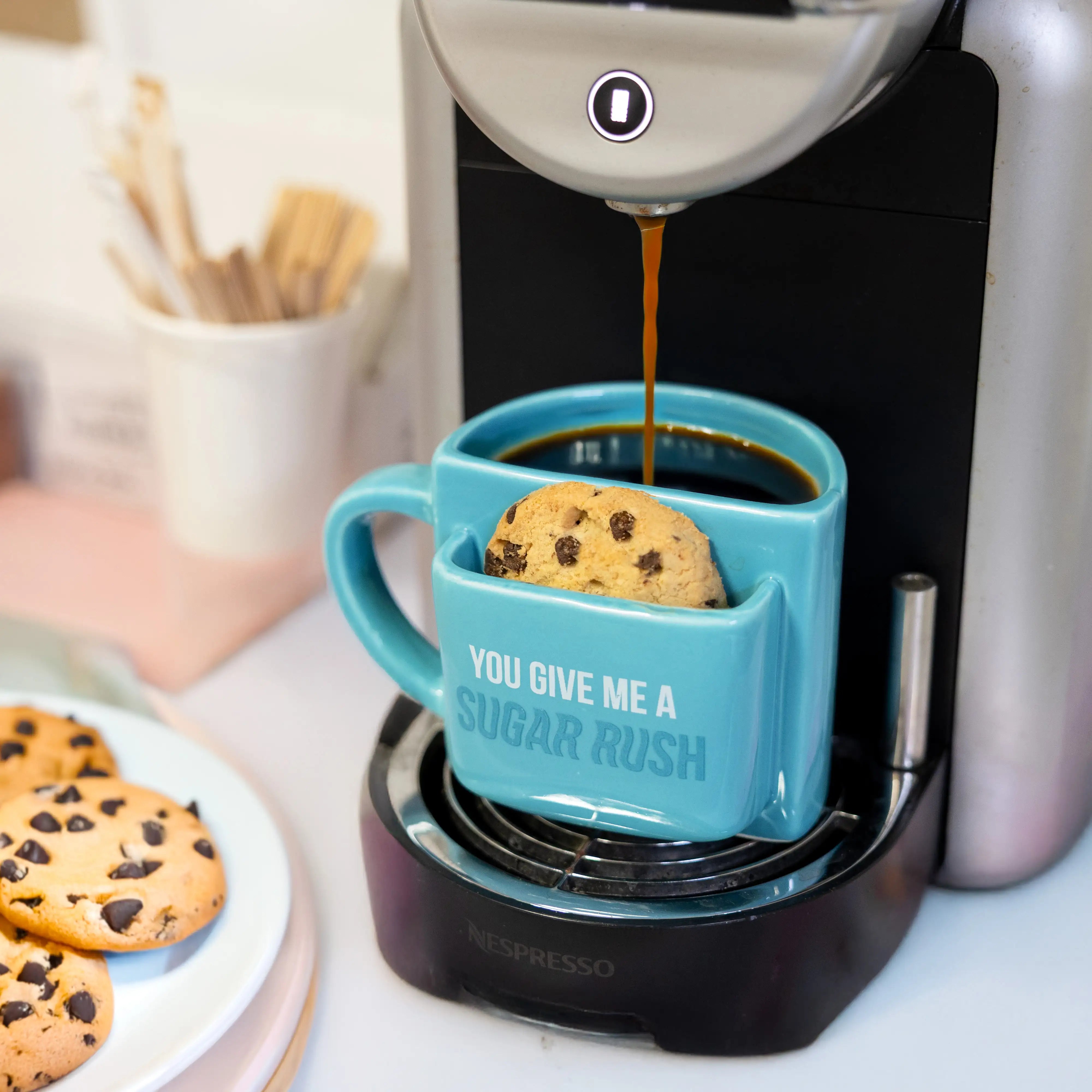 Taza bolsillo "You give me a sugar rush"