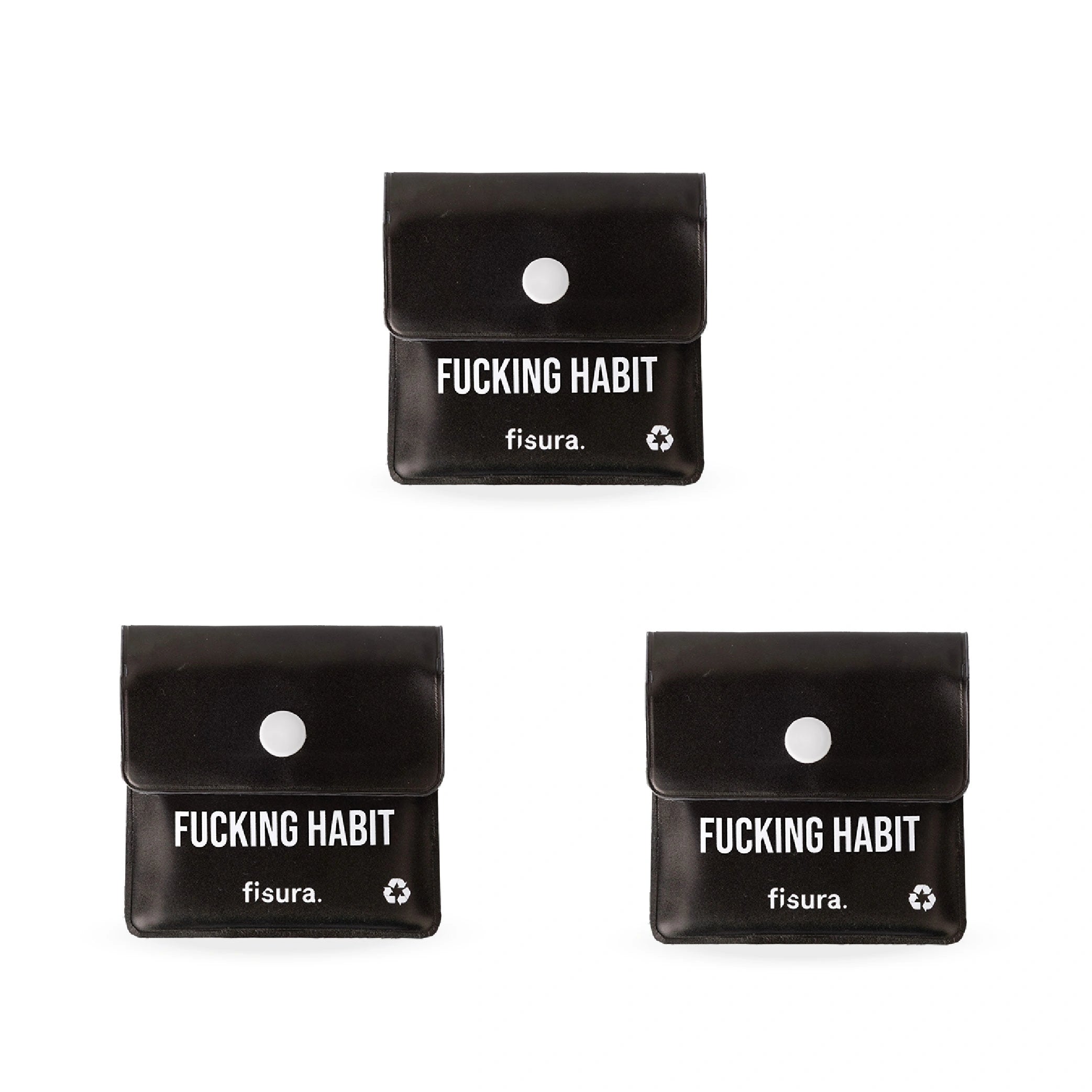 Cenicero portátil “Fucking habit” 3 unidades