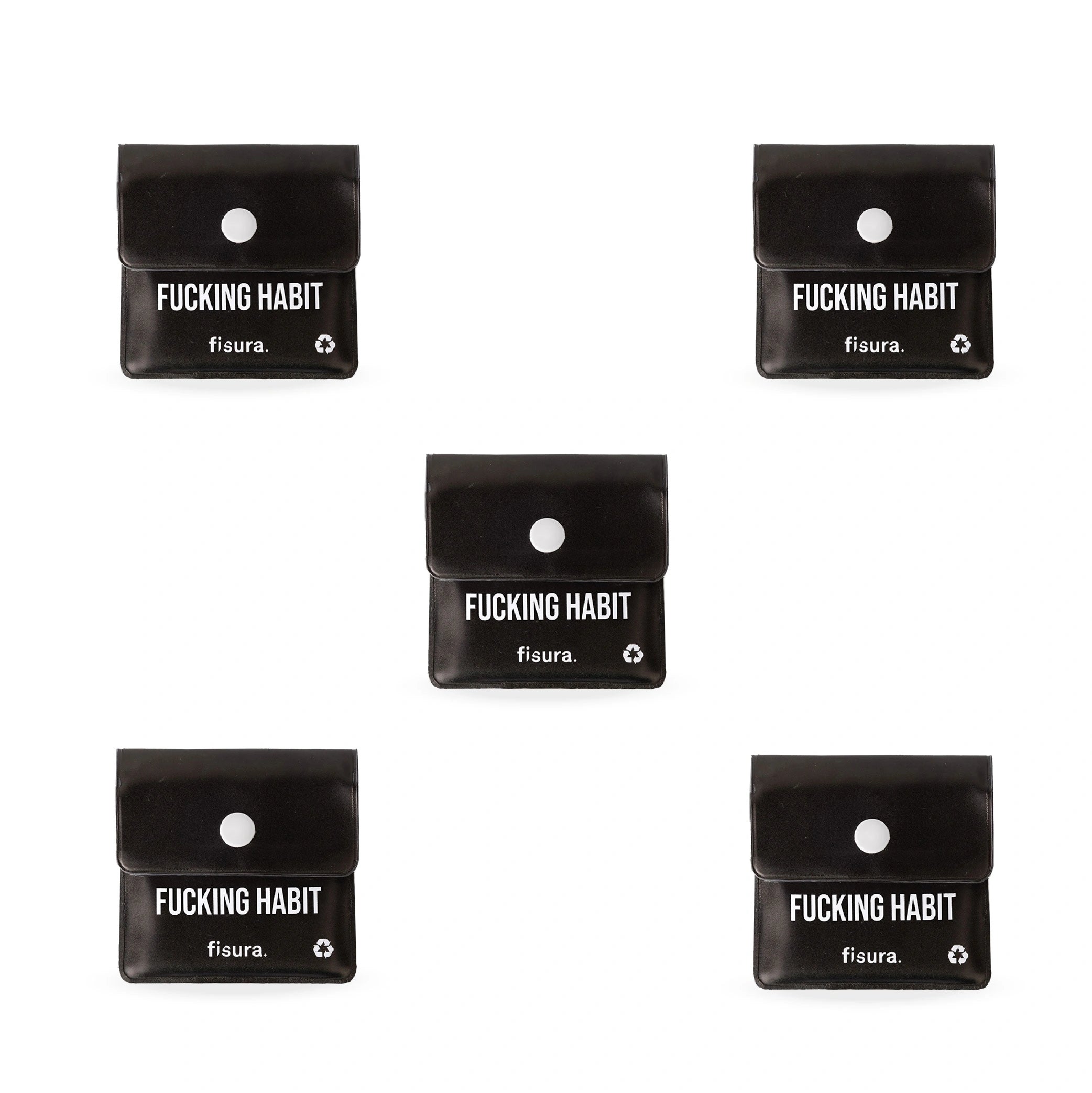 Cenicero portátil “Fucking habit” 5 unidades