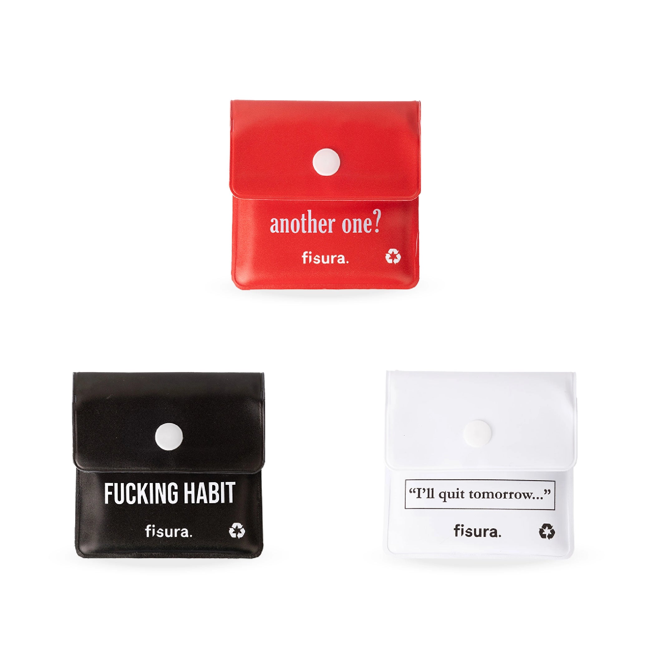 Cenicero portátil pack mixto 3 unidades mensajes en inglés