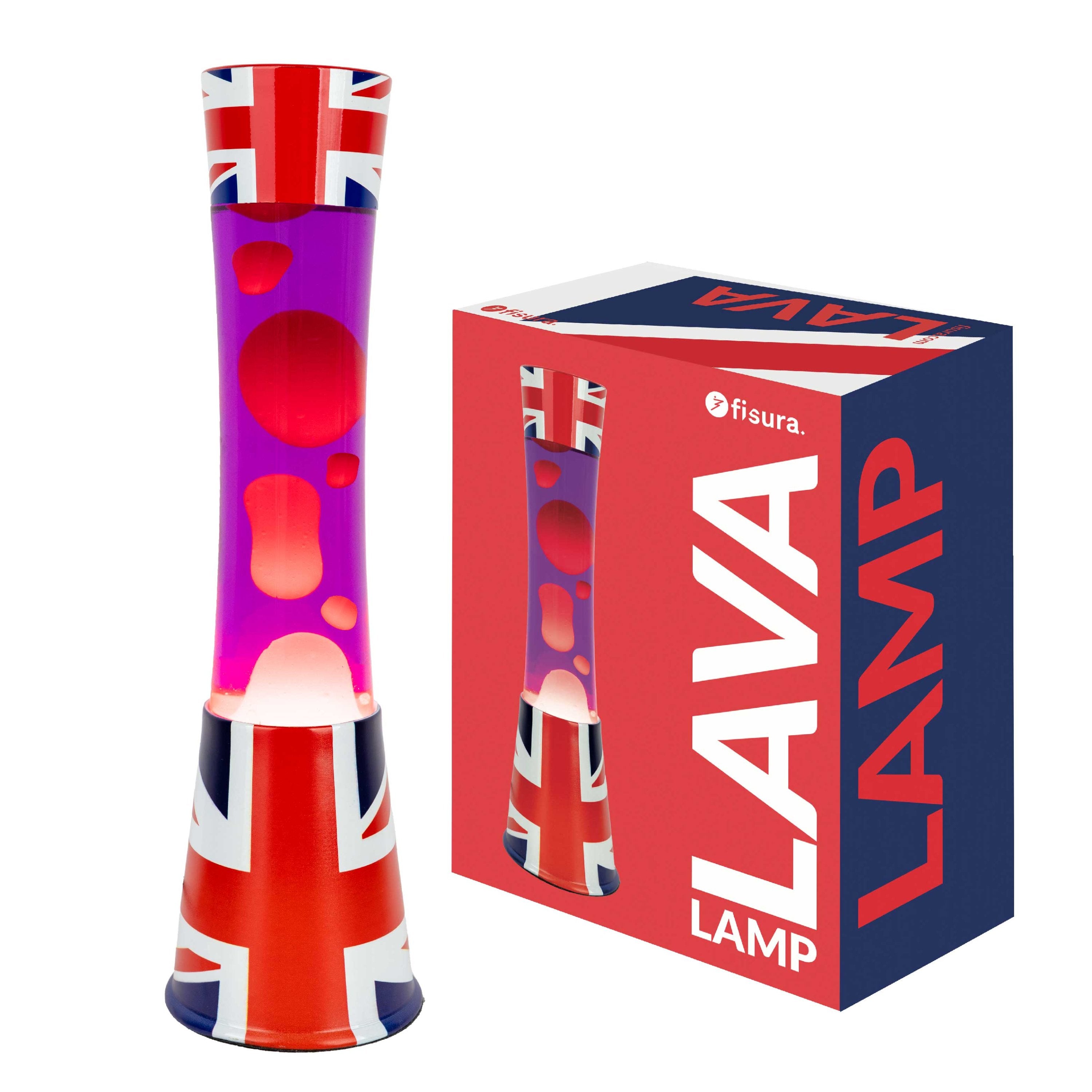 Lámpara de lava "bandera UK"