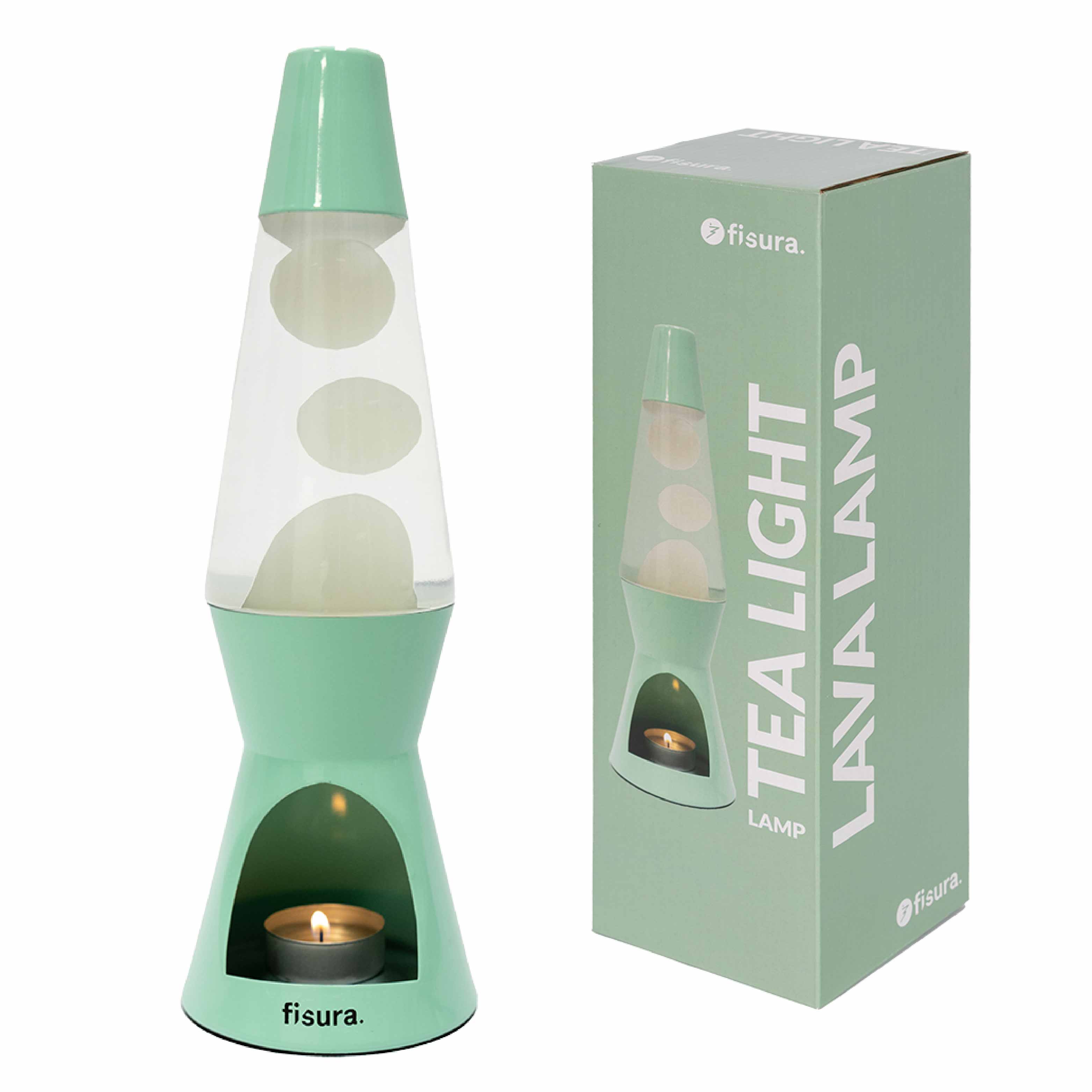 Lámpara de lava vela menta