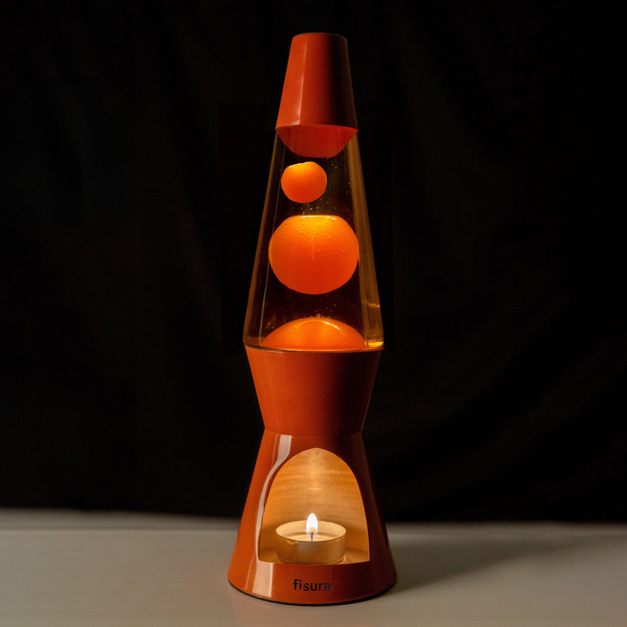 Lámpara de lava vela terracota