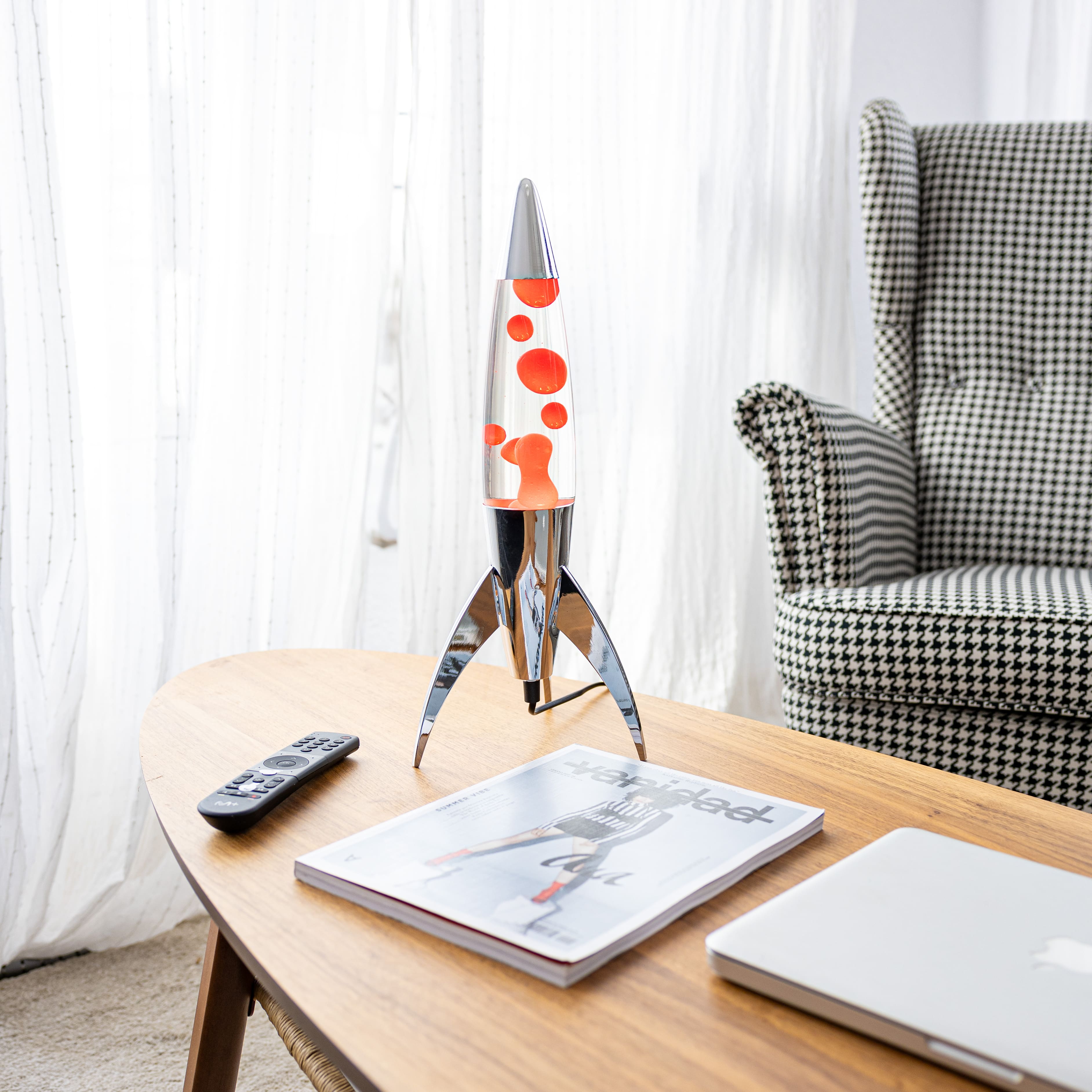 Lámpara de lava rocket roja