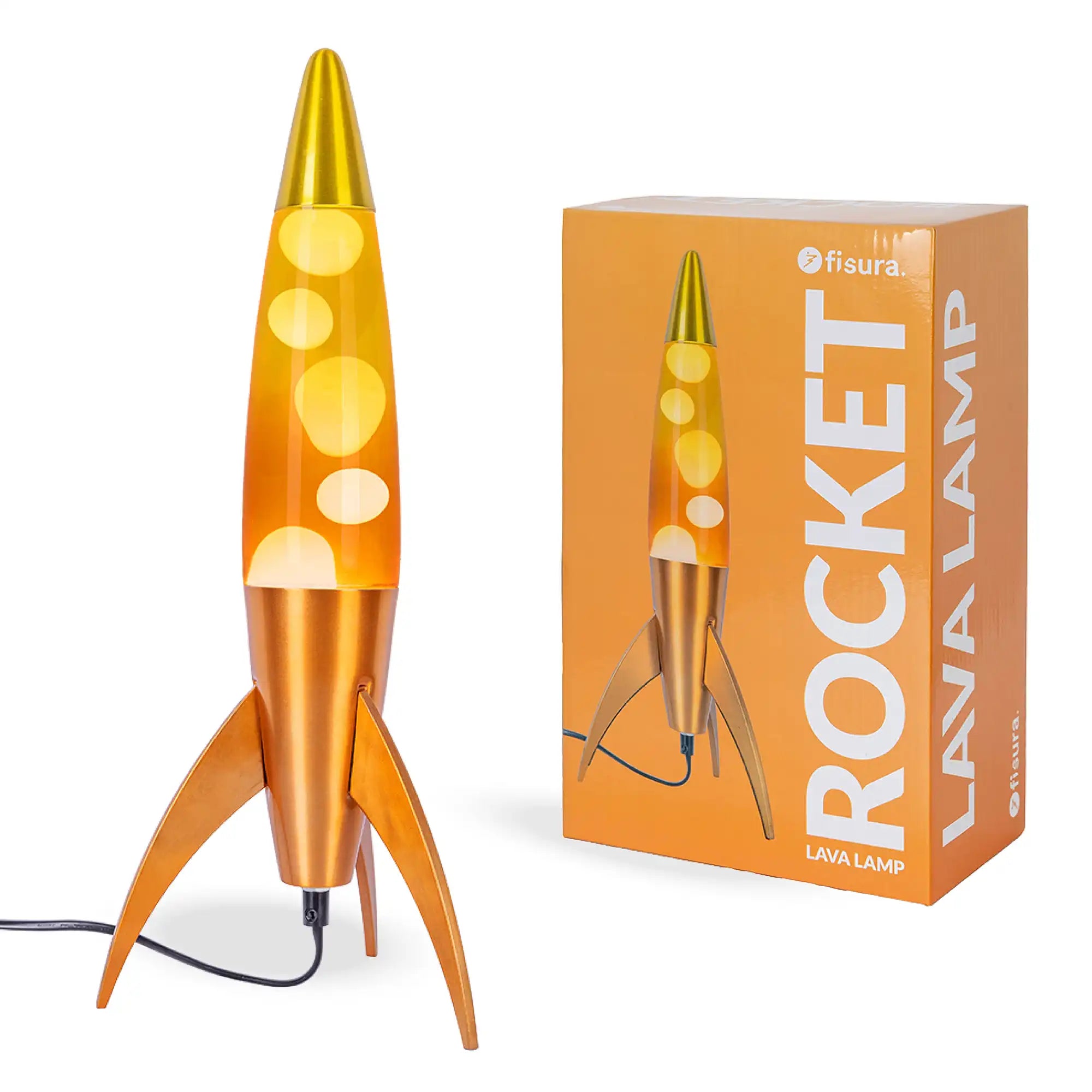 Lámpara de lava rocket degradado naranja