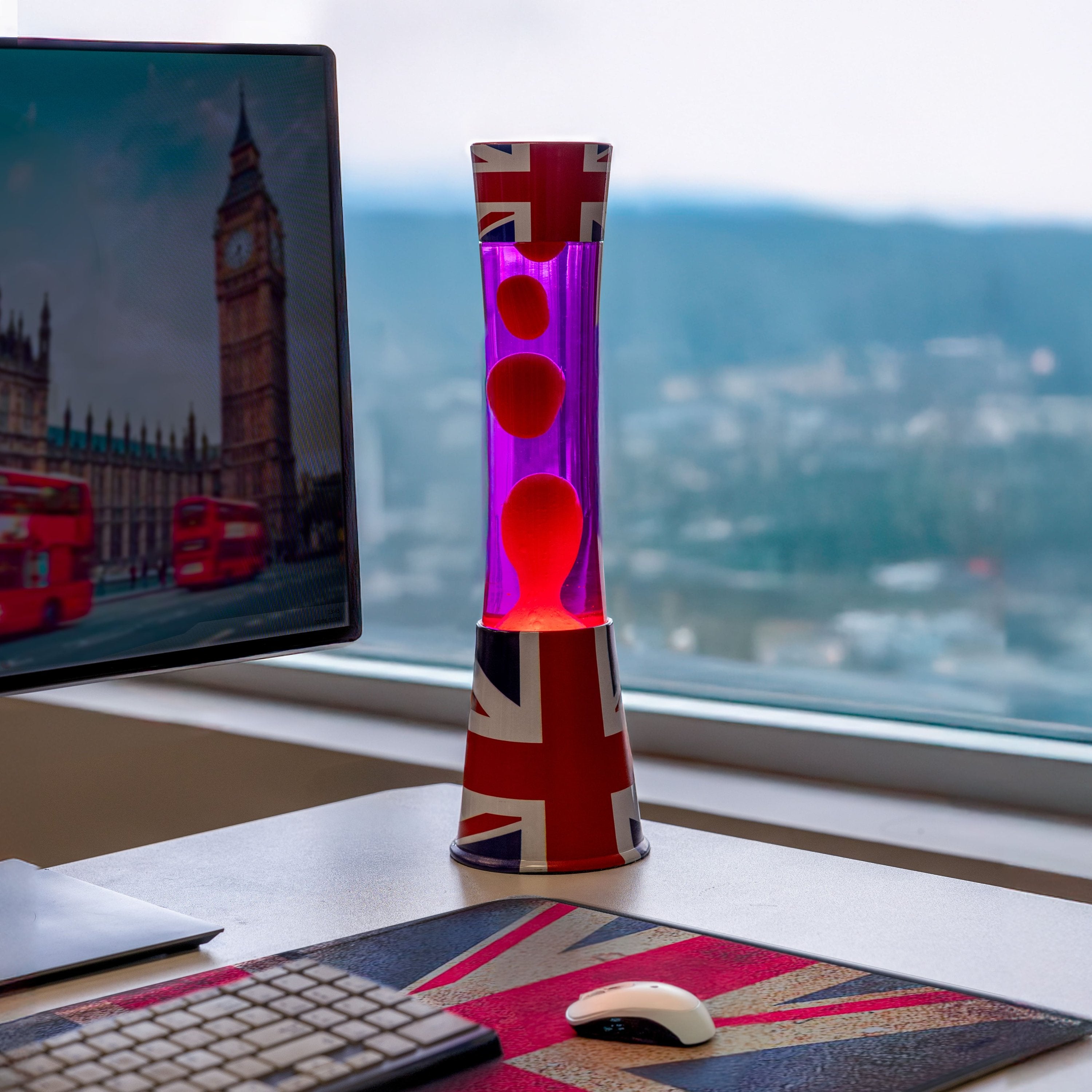 Lámpara de lava "bandera UK"