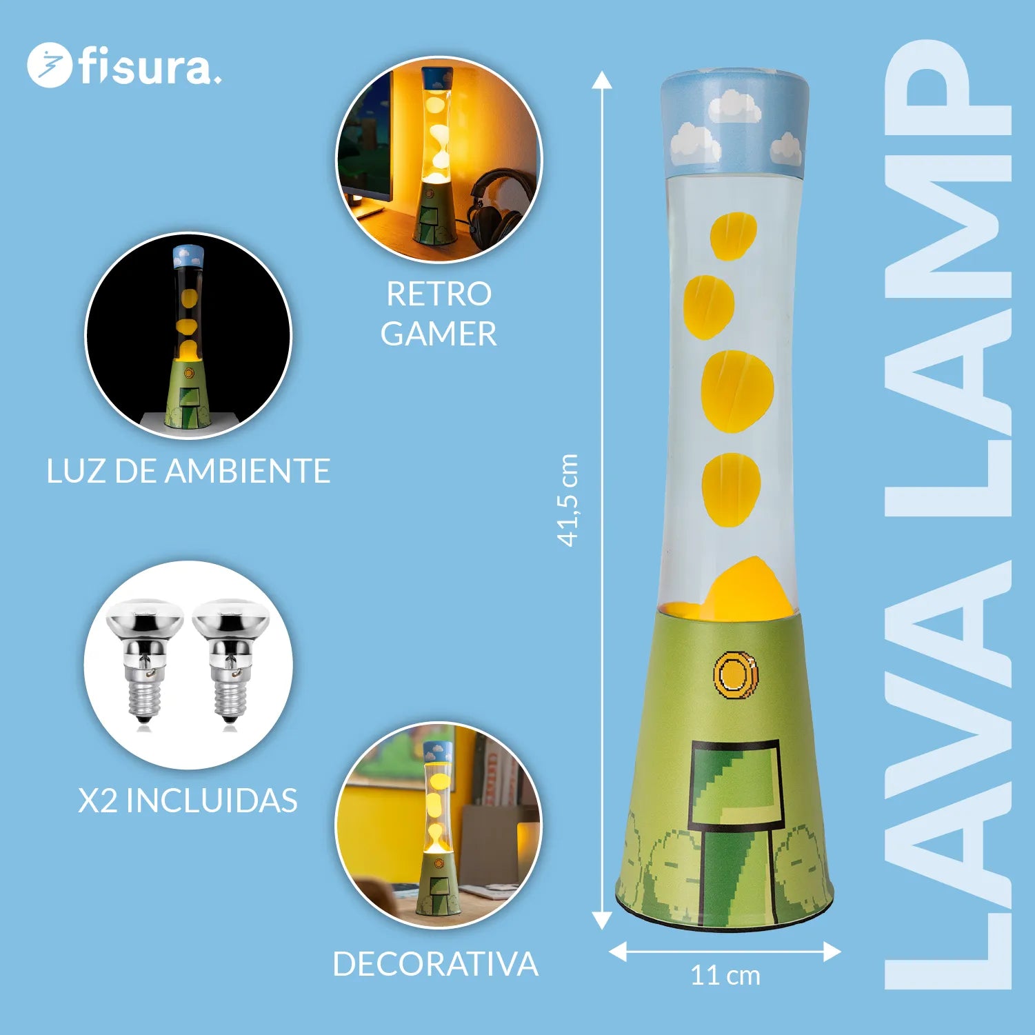 Lámpara de lava “gamer”