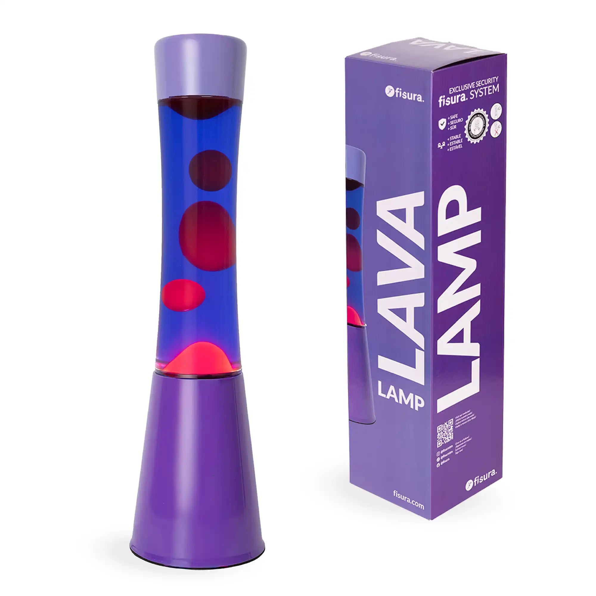 Lámpara de lava degradado morado