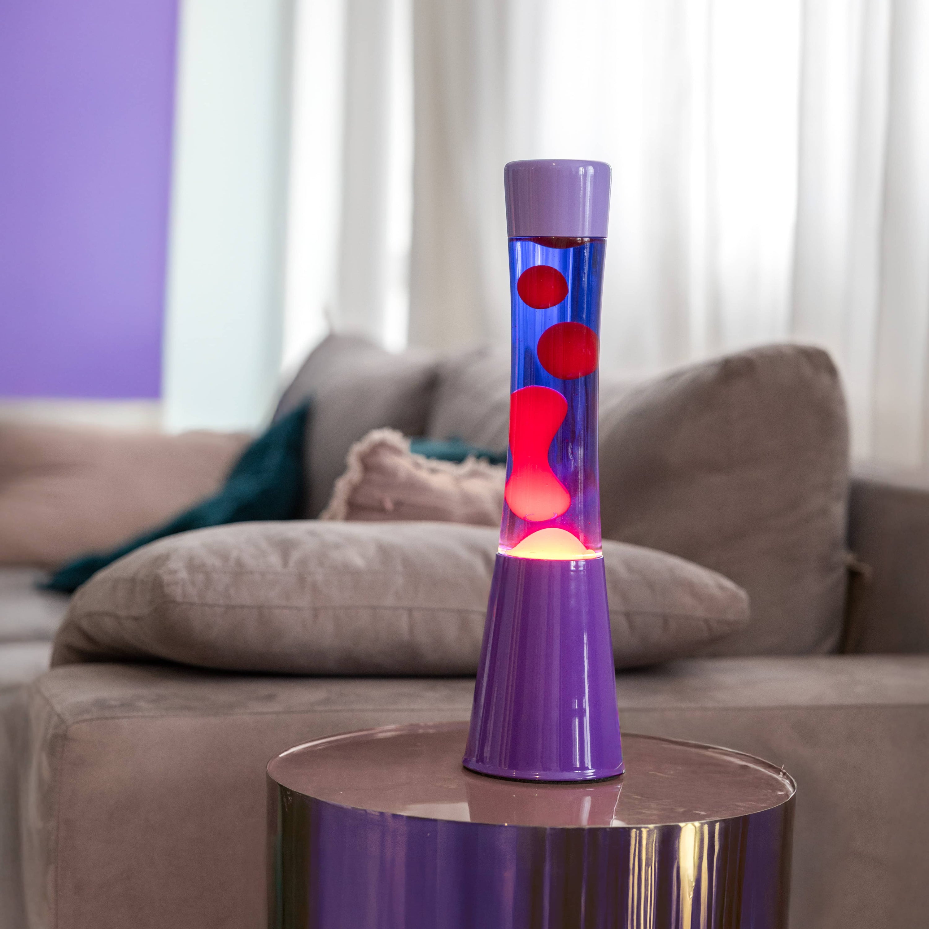 Lámpara de lava degradado morado