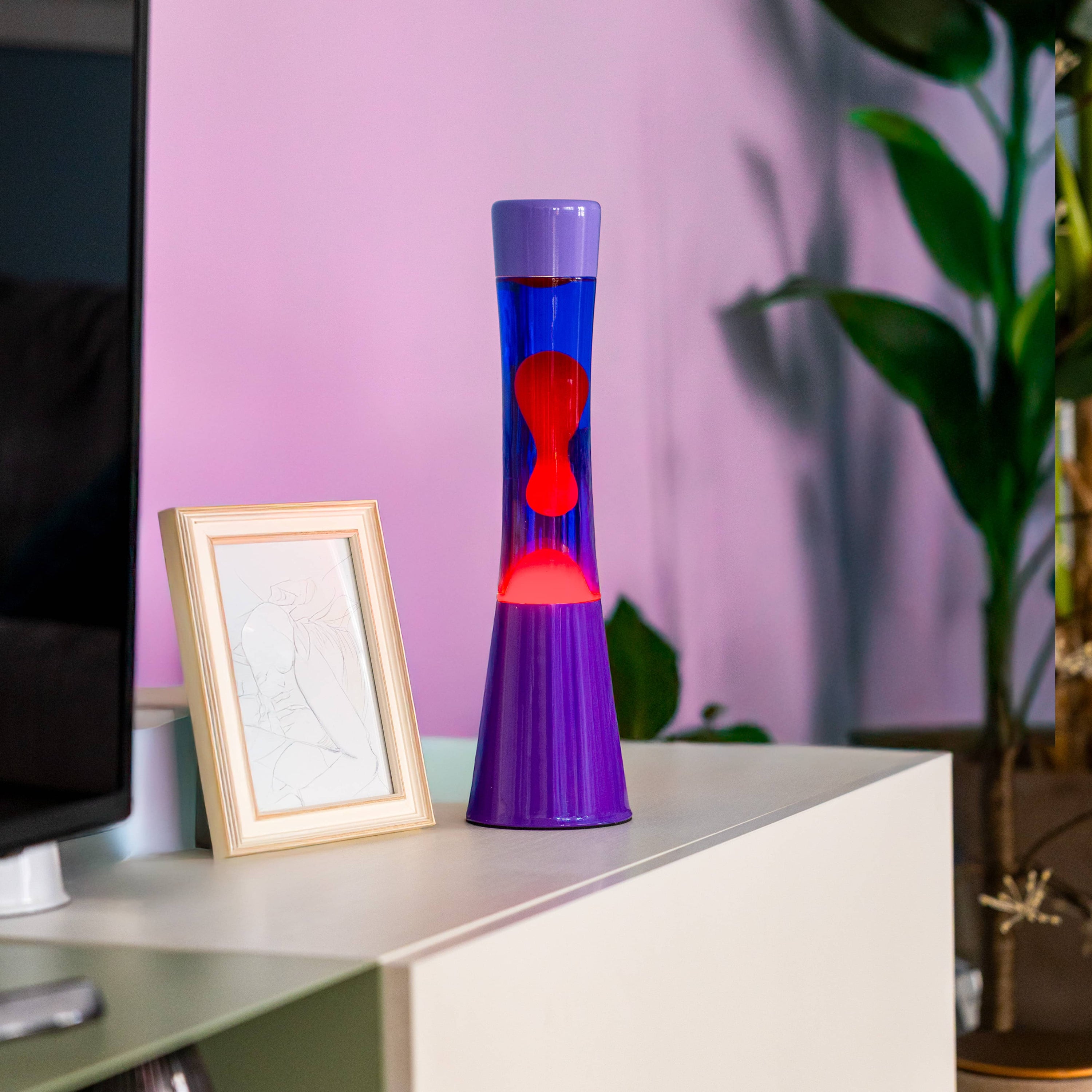 Lámpara de lava degradado morado