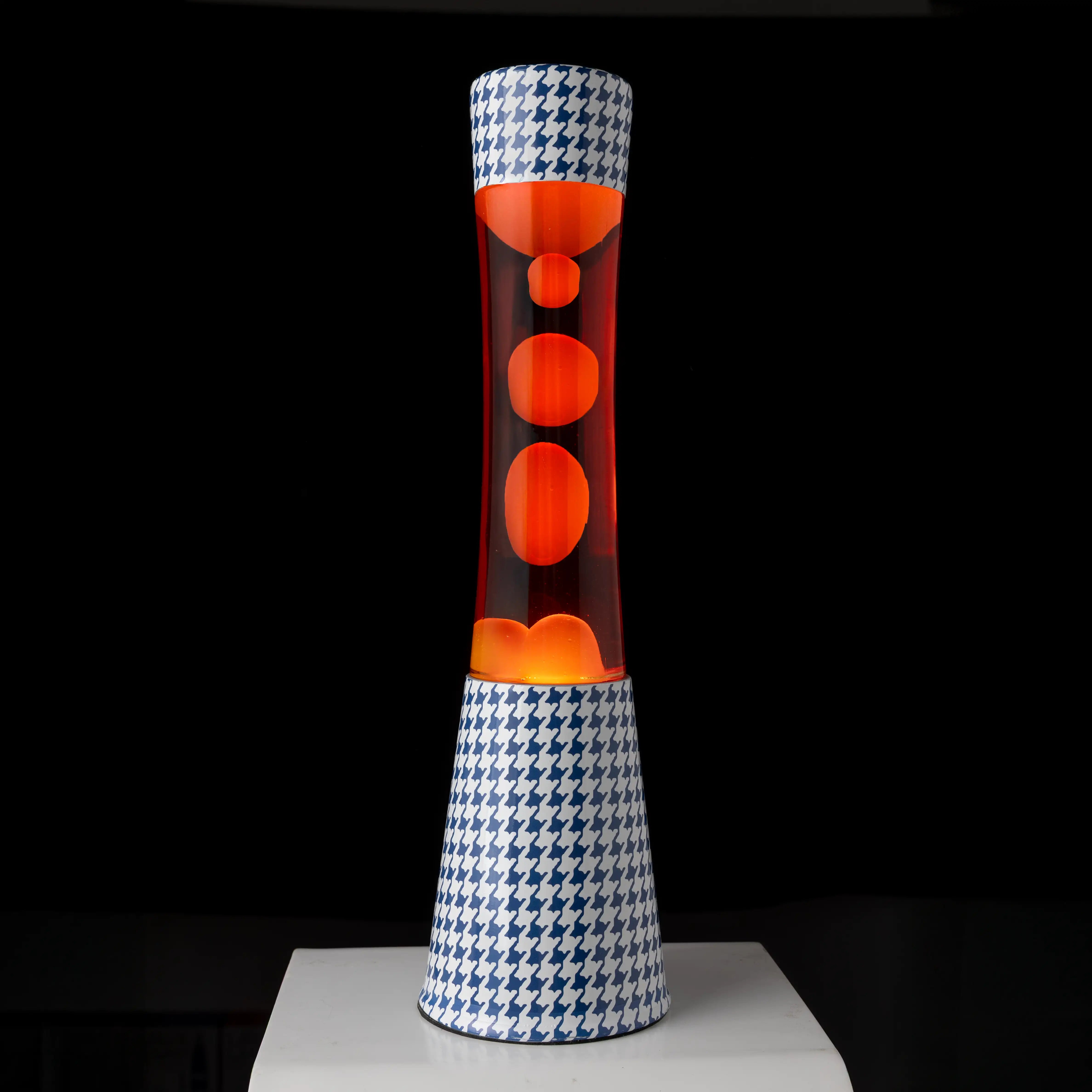 Lampe à lave imprimé pied-de-poule