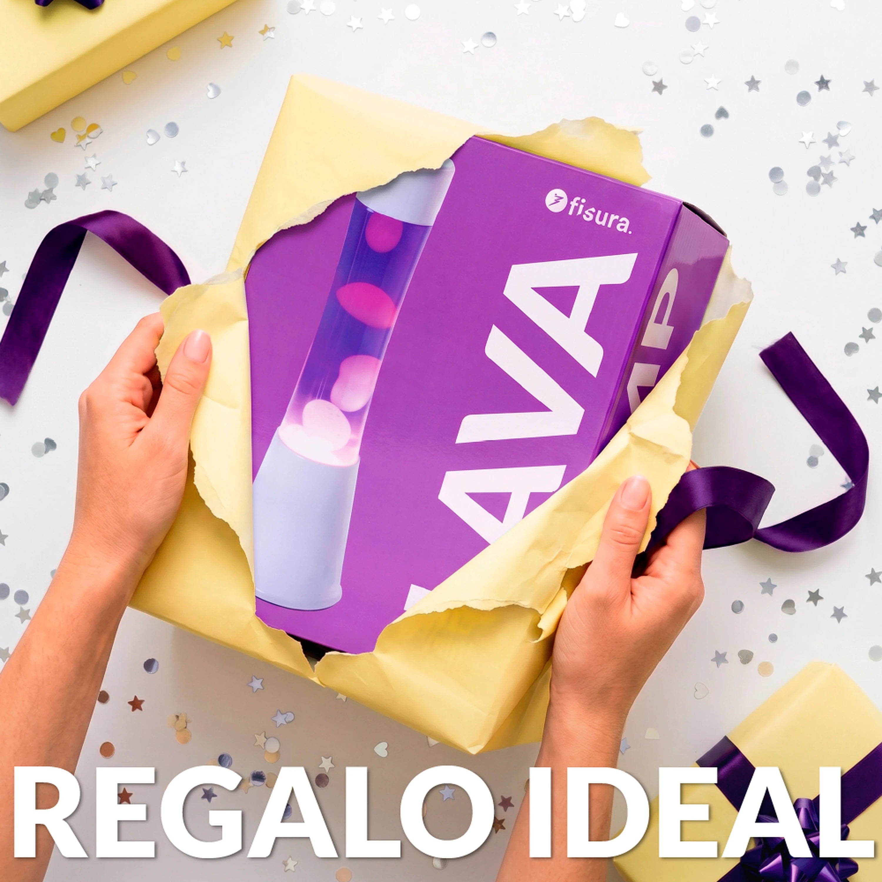 Lámpara de lava morada