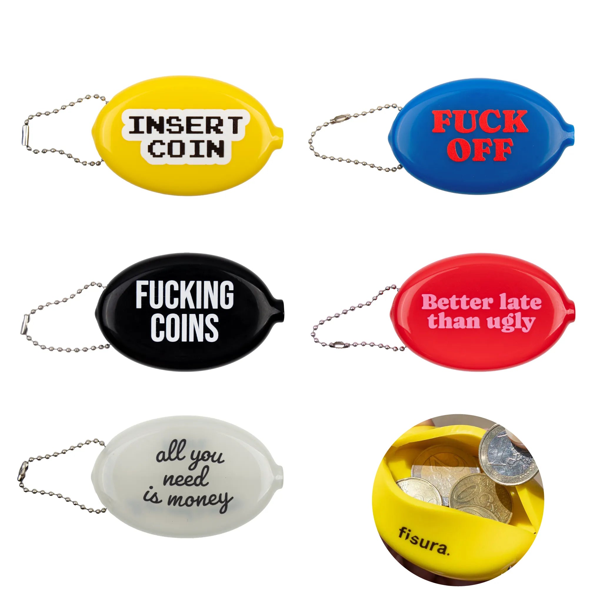 Monedero retro pack mixto 5 unidades