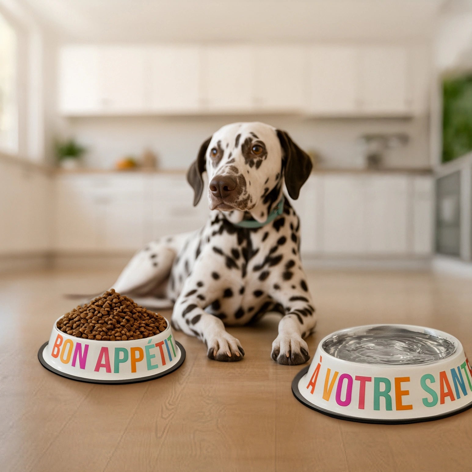 Comedero y bebedero “Bon appétit, à votre santé”