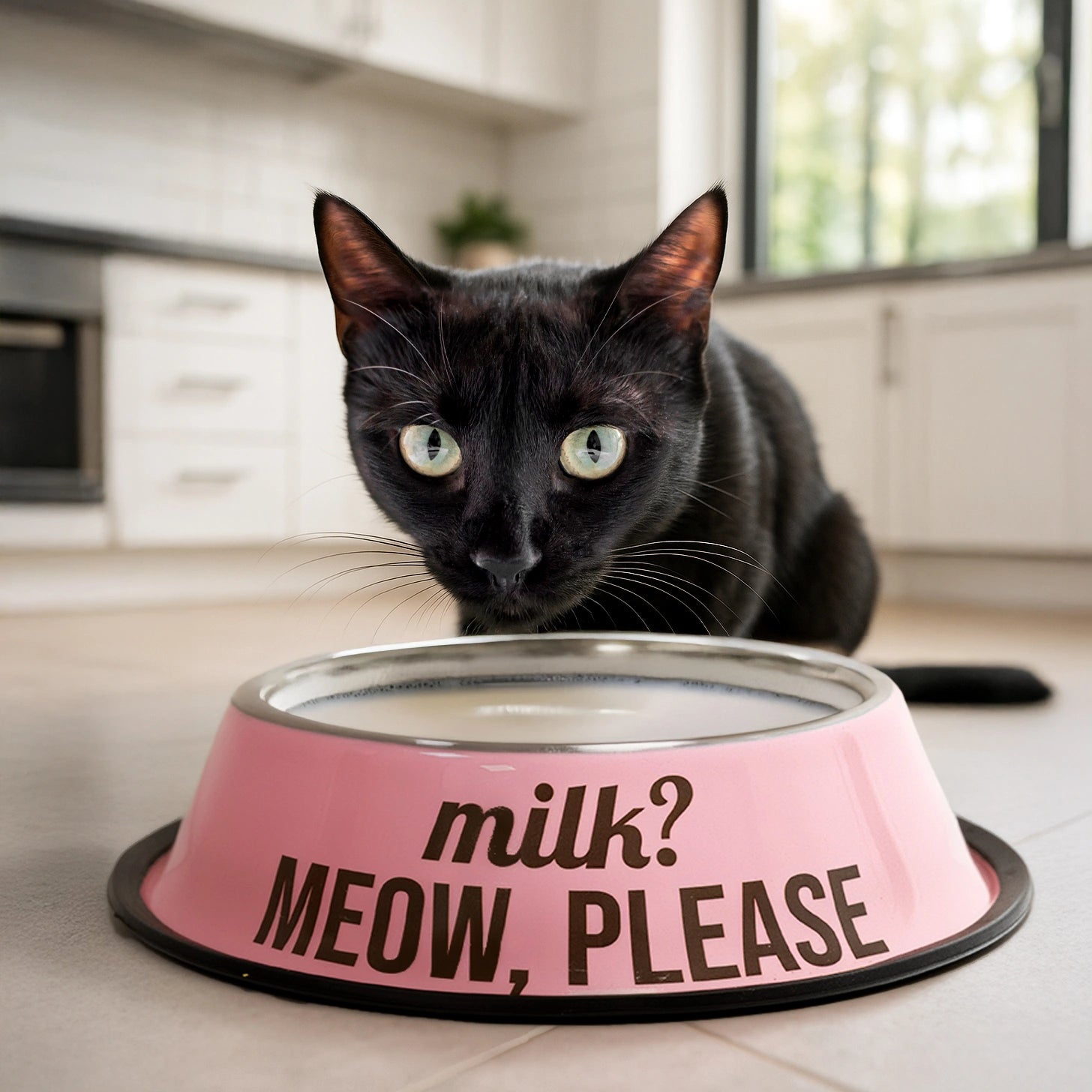 Comedero y bebedero “Meow, please”