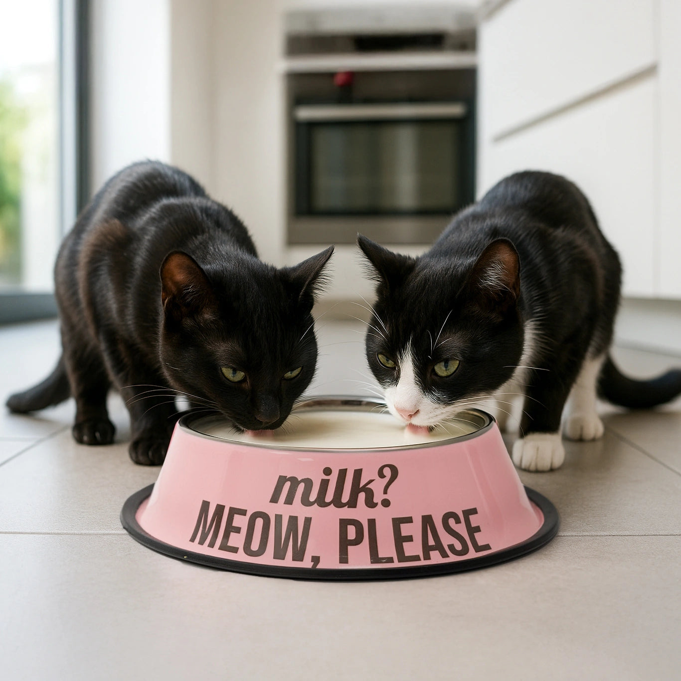 Comedero y bebedero “Meow, please”