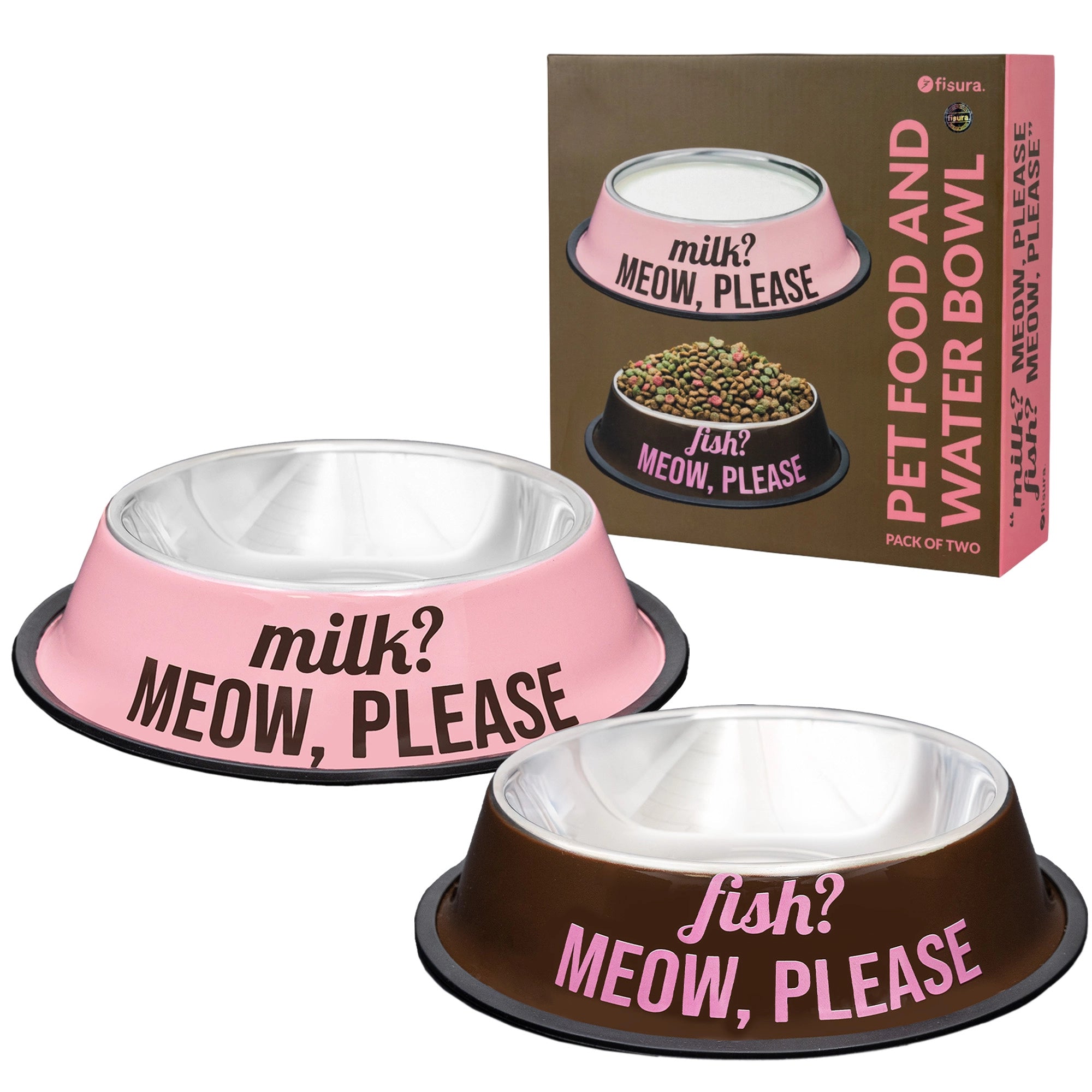 Comedero y bebedero “Meow, please”