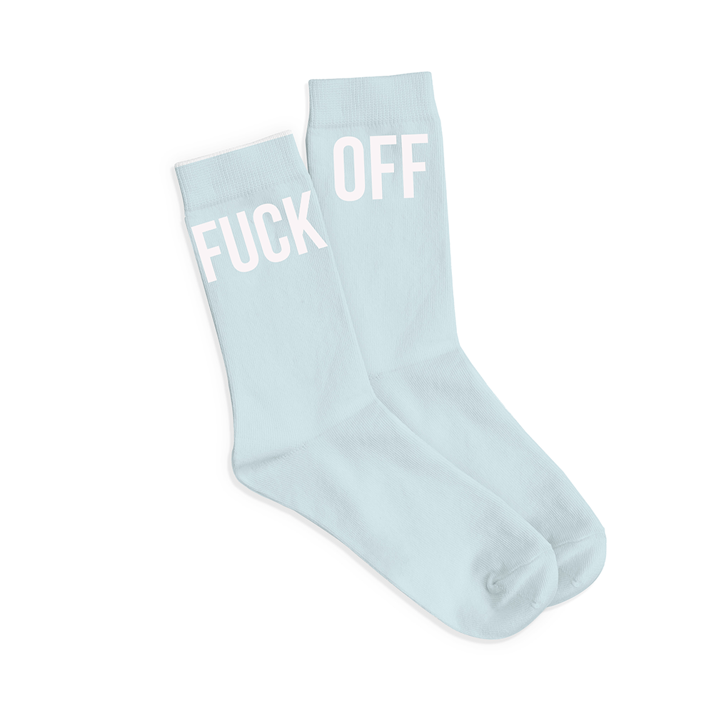 Par de calcetines chica "Fuck Off" Menta