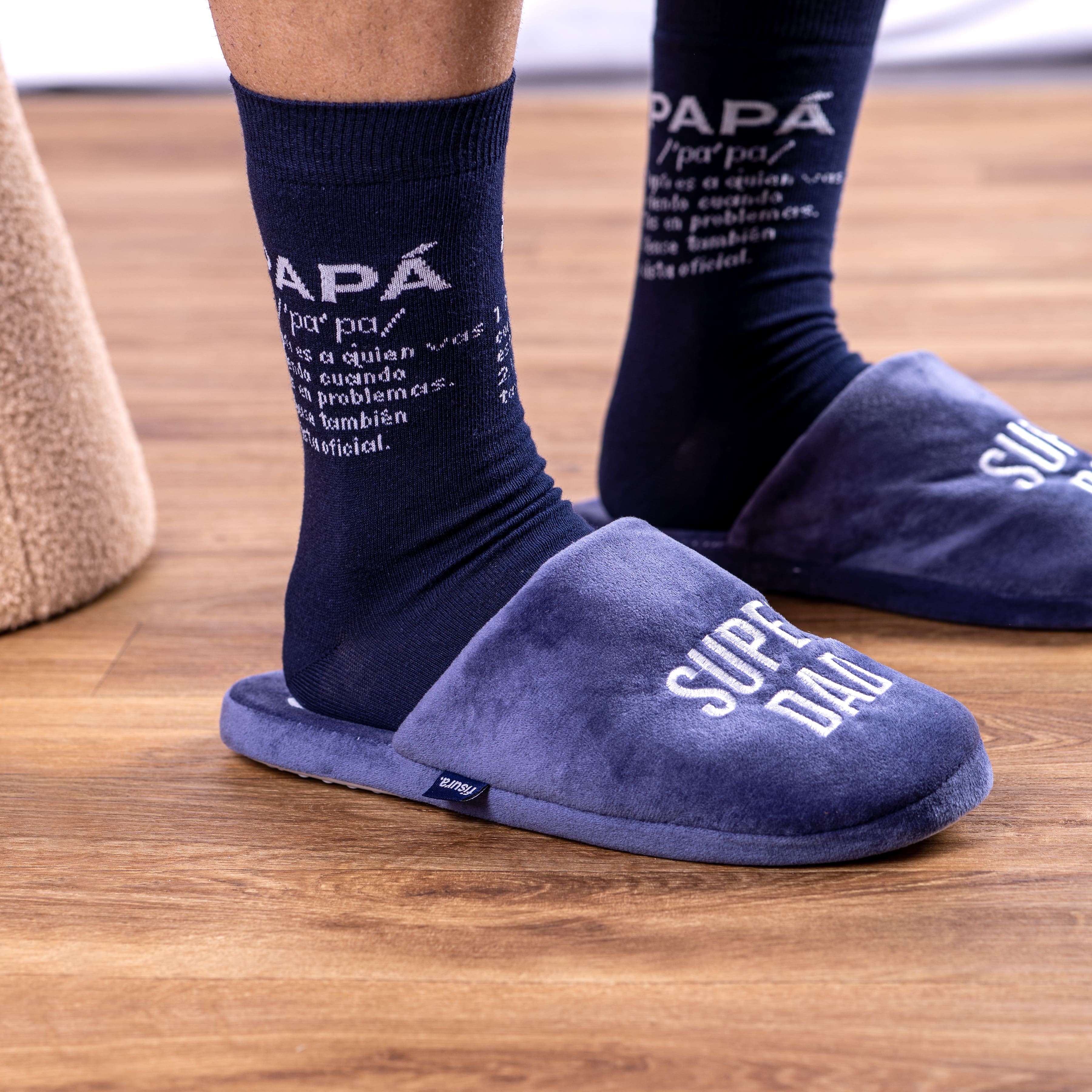 Zapatillas "Super dad" Azul