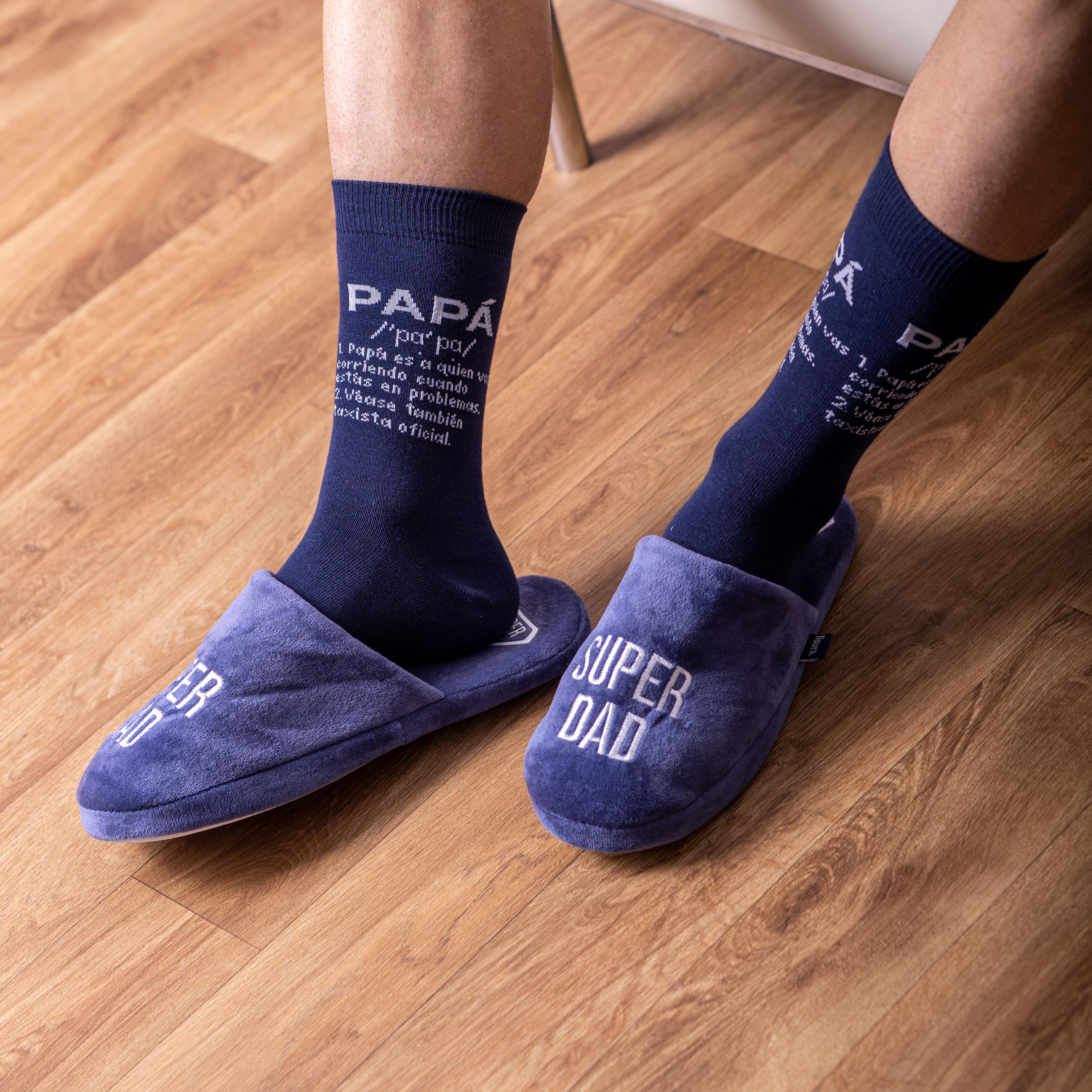 Zapatillas "Super dad" Azul