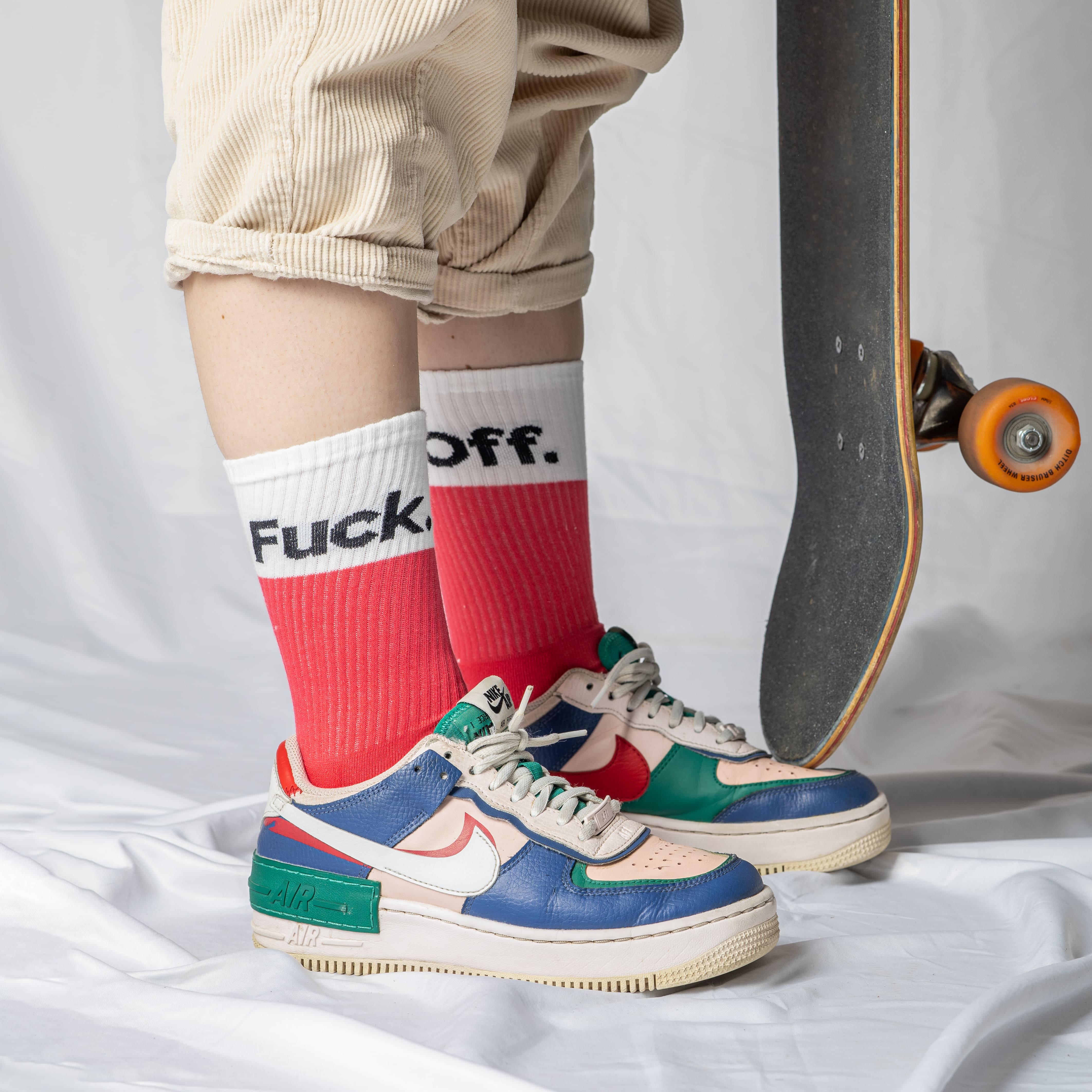 Calcetines Unisex "Fuck off" viva magenta