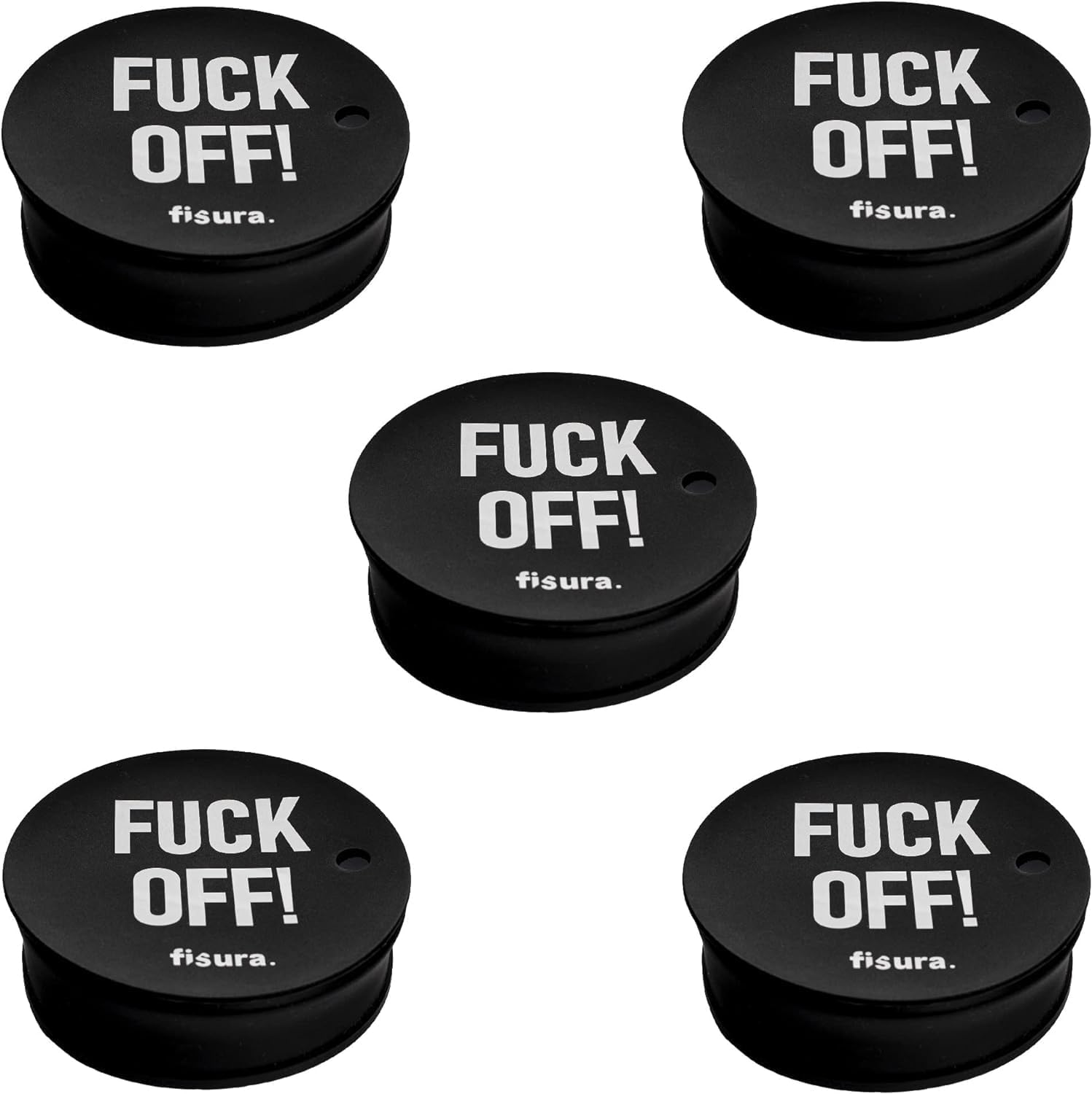Tapa vasos antidroga “F*ck off” 5 unidades