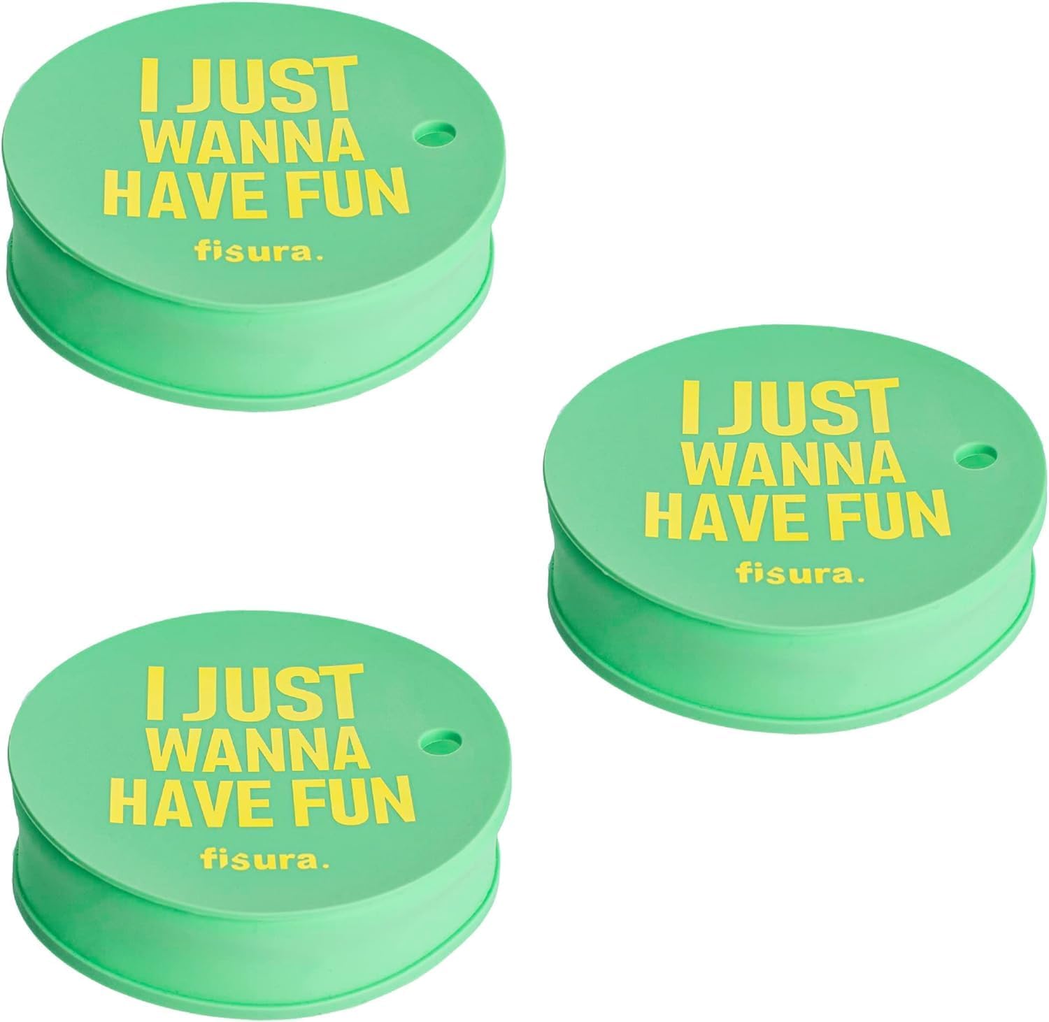 Tapa vasos antidroga “I just wanna have fun” 3 unidades