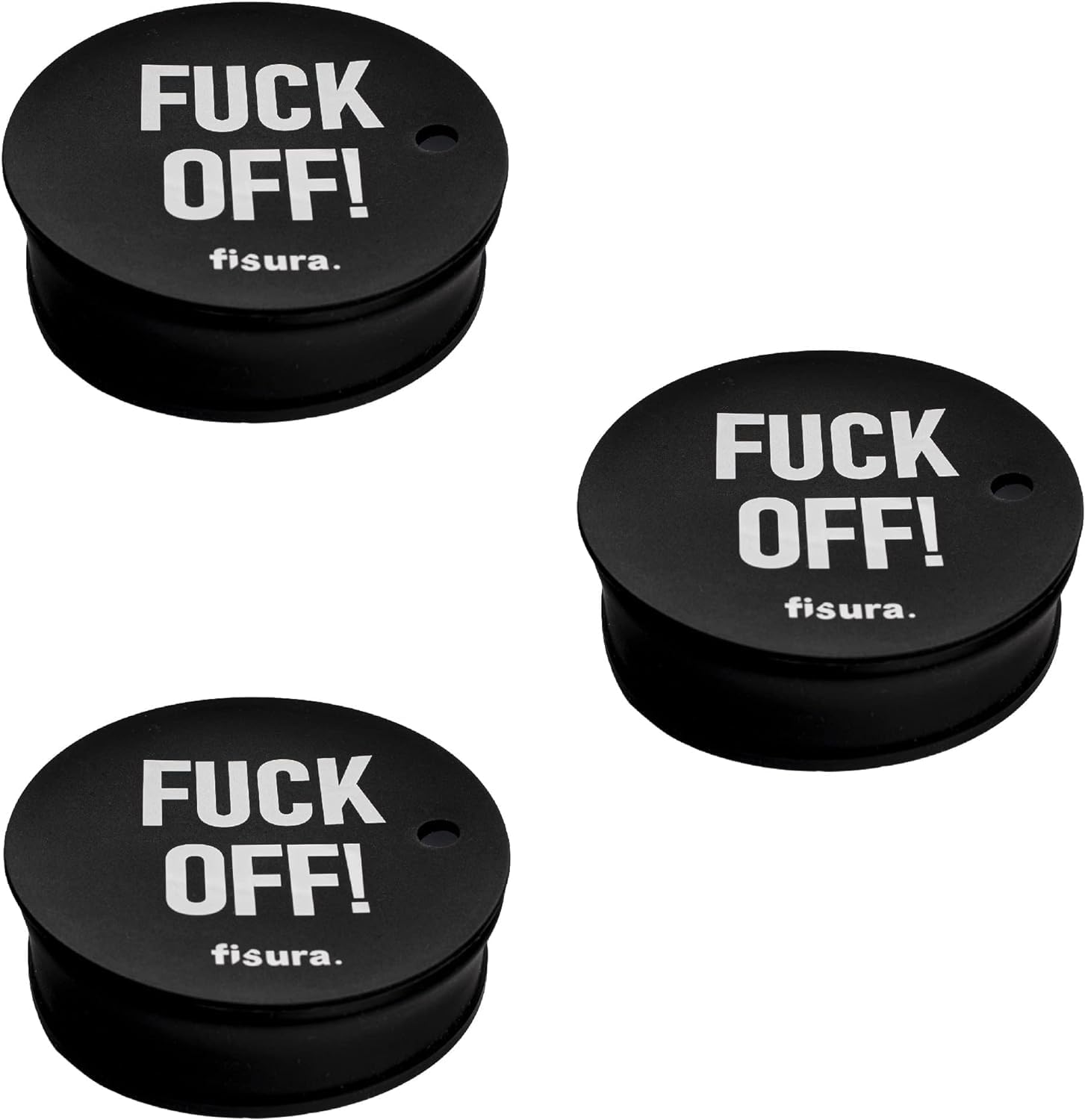 Tapa vasos antidroga “F*ck off” 3 unidades