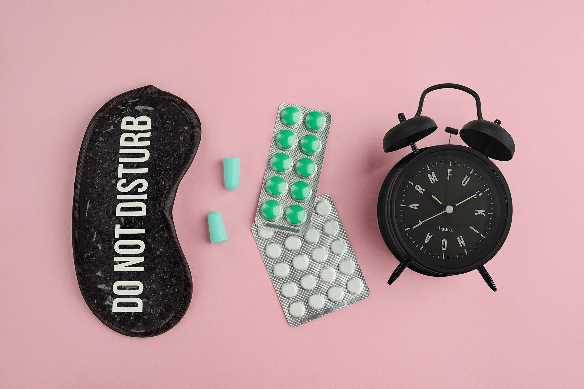 Antifaz Negro de gel "Do not disturb"