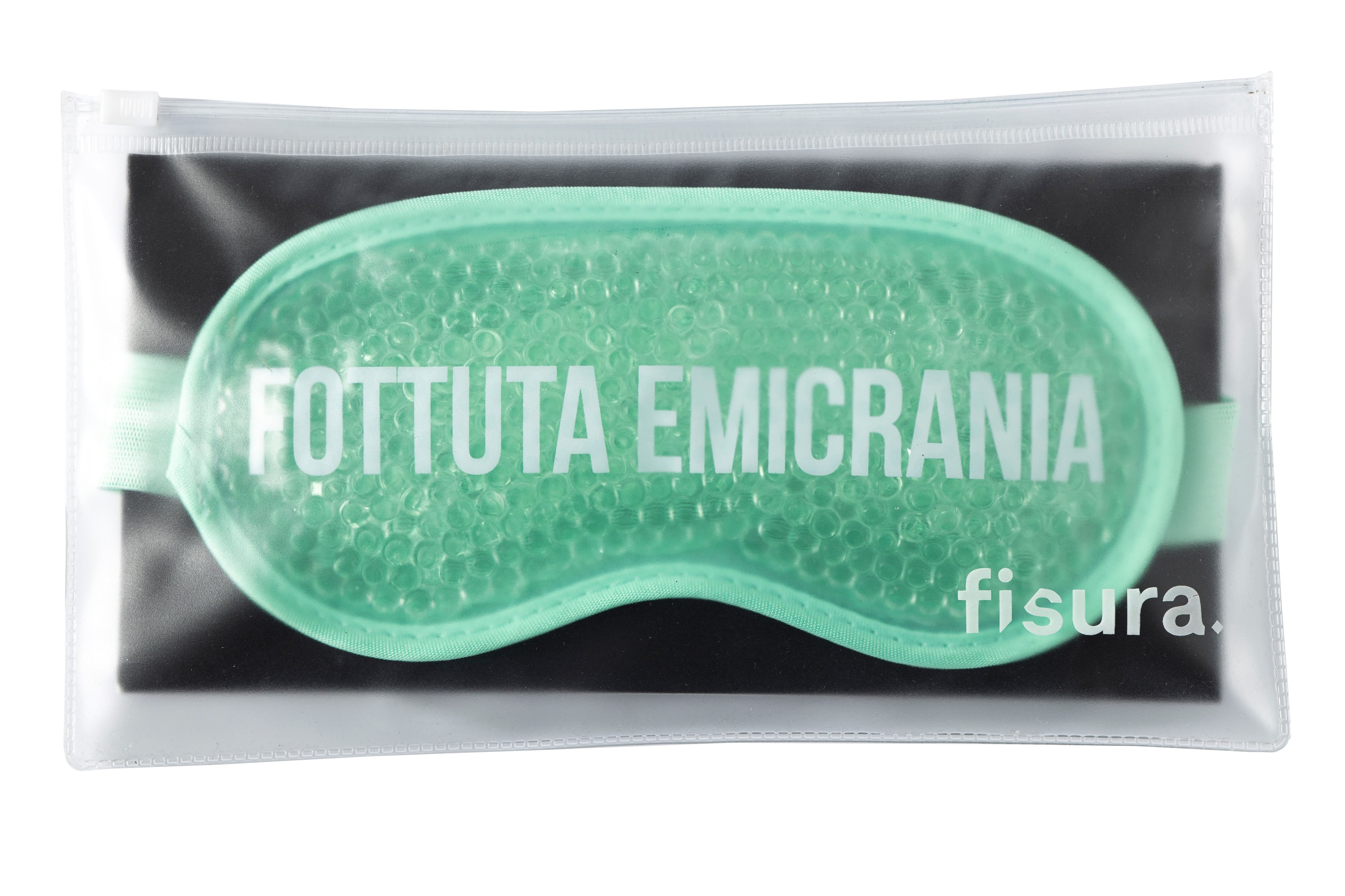 Antifaz de gel “Fottuta Emicrania” verde menta