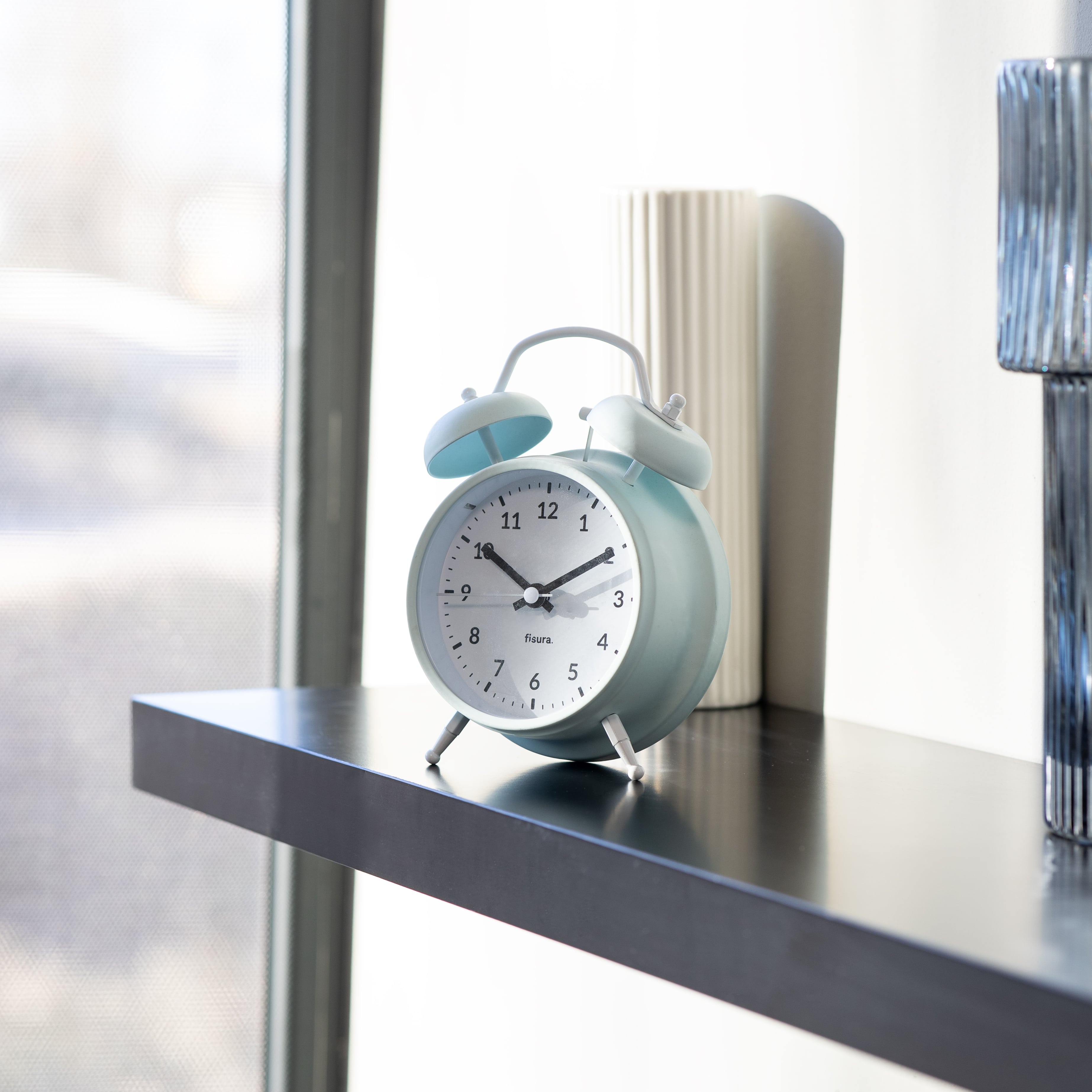 Reloj despertador Retro Menta & Blanco