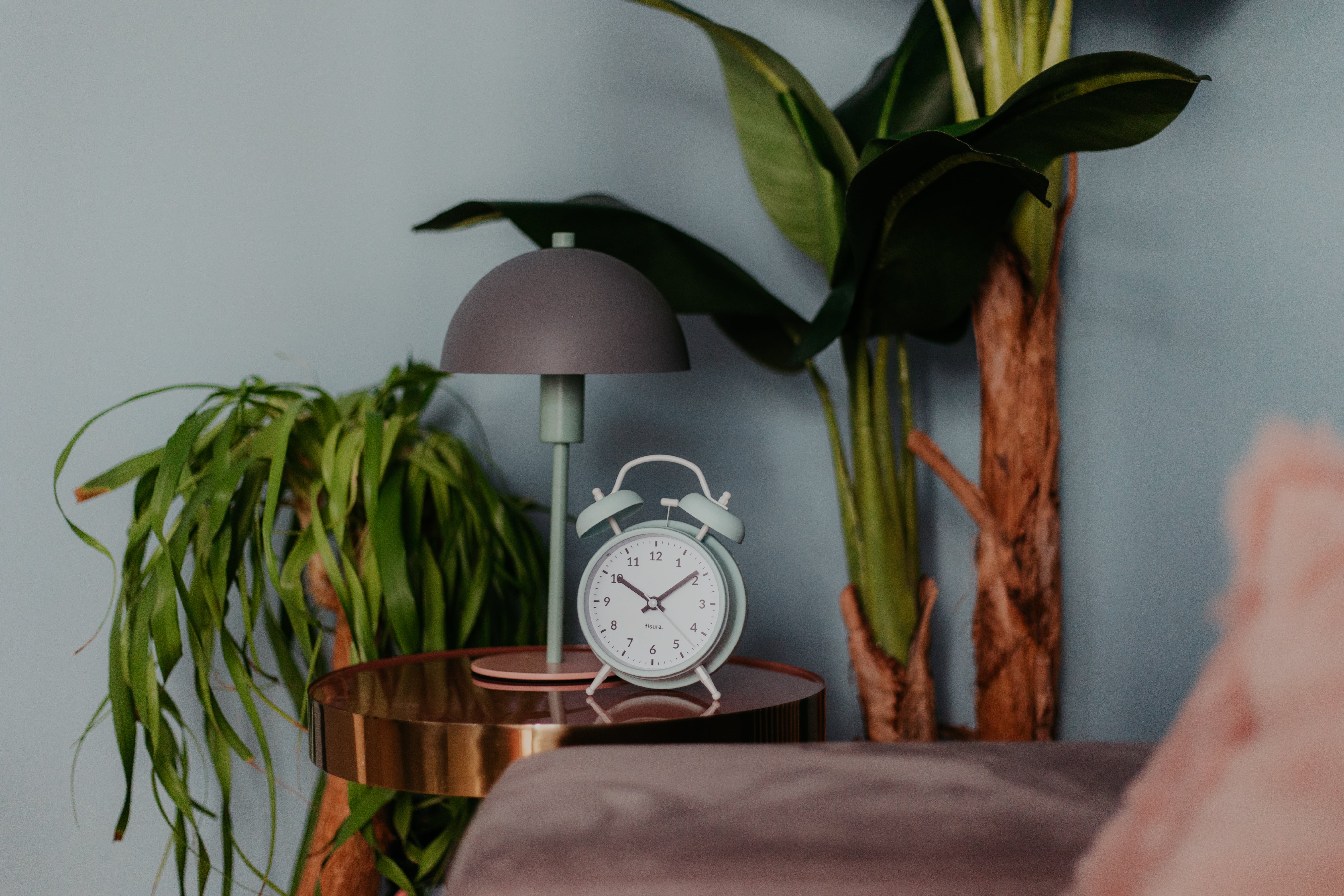 Reloj despertador Retro Menta & Blanco