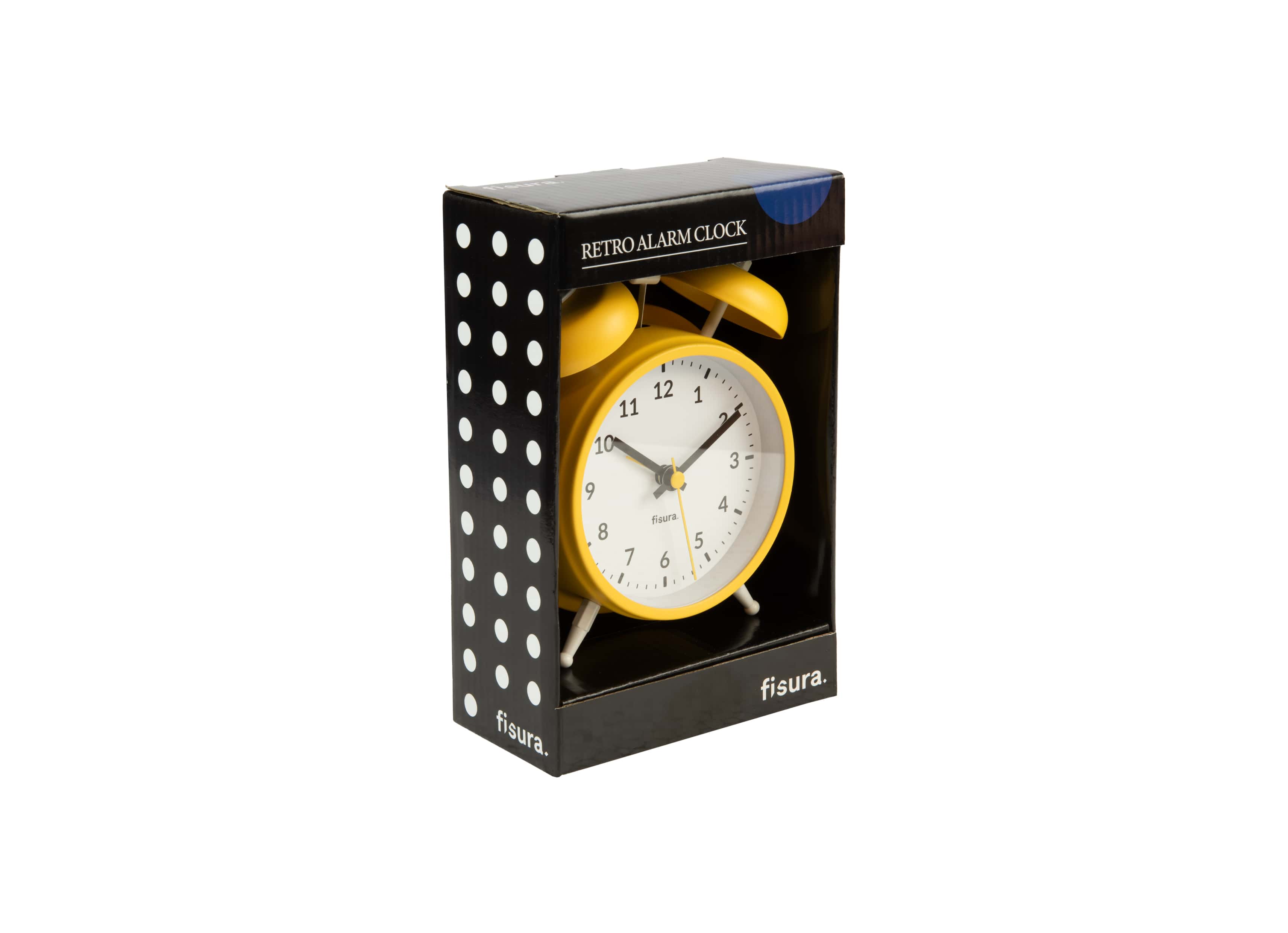 Reloj despertador Retro Amarillo & Blanco