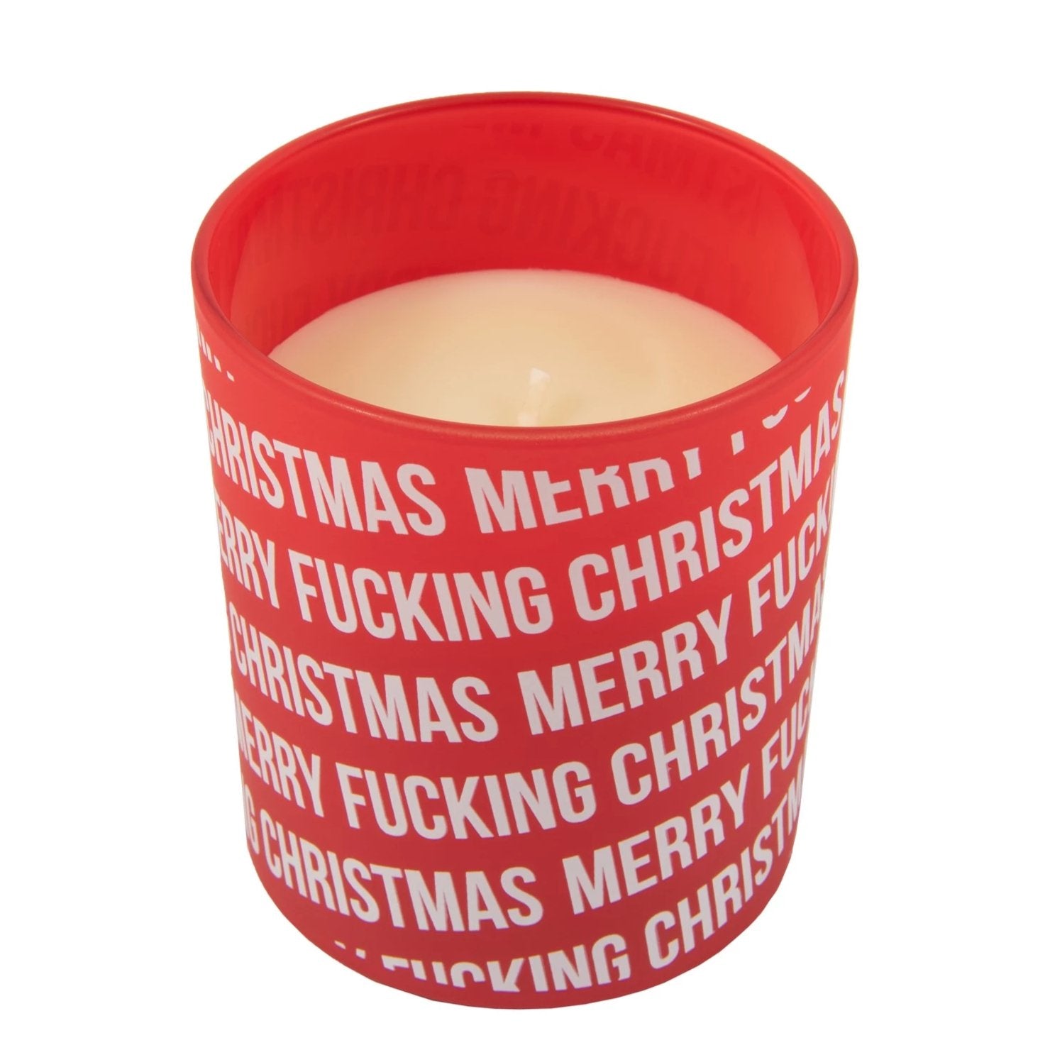Velas de vaso patrón "Fucking Christmas" - Pack Rojo y Negro