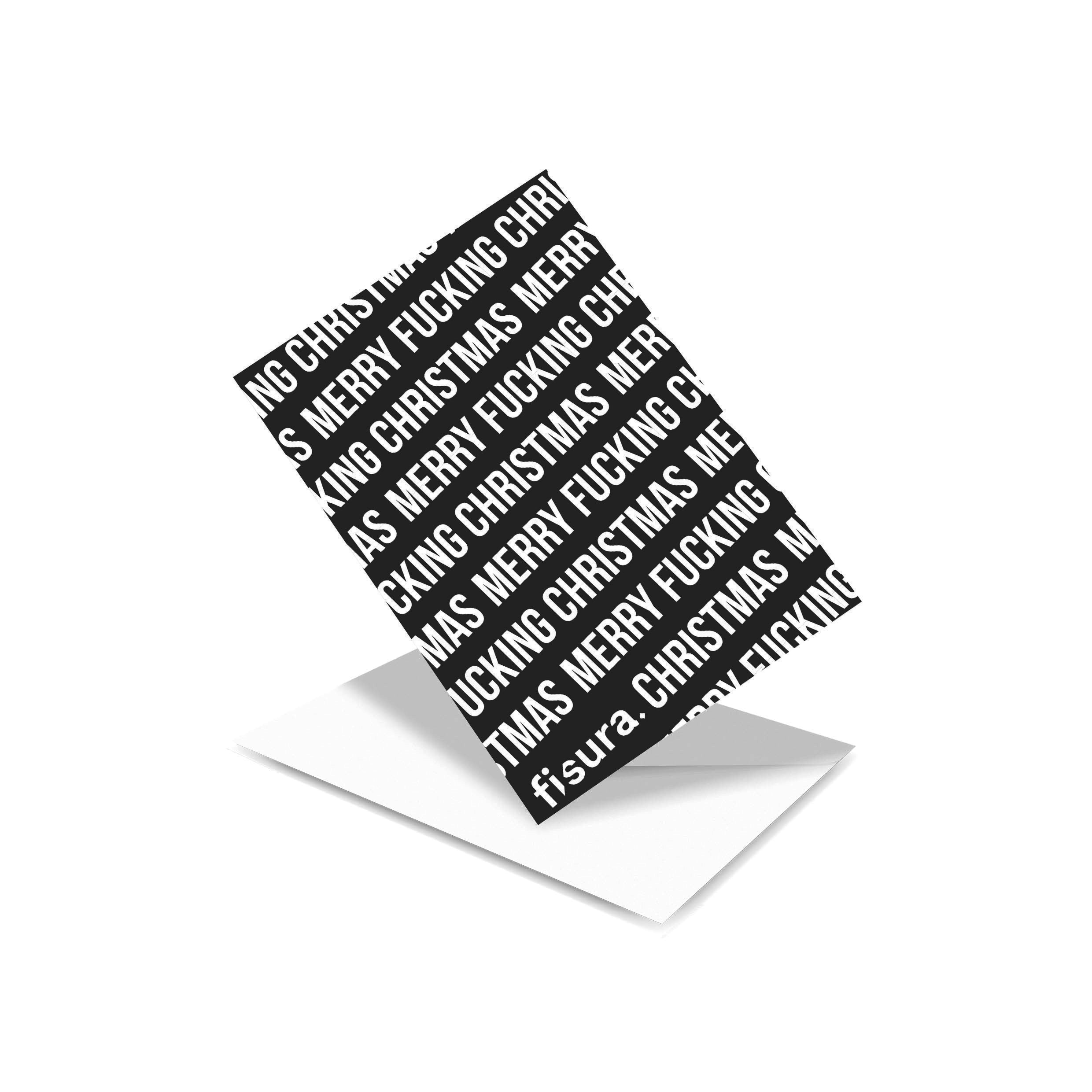 Postal "Merry Fucking Christmas" Patrón Negro