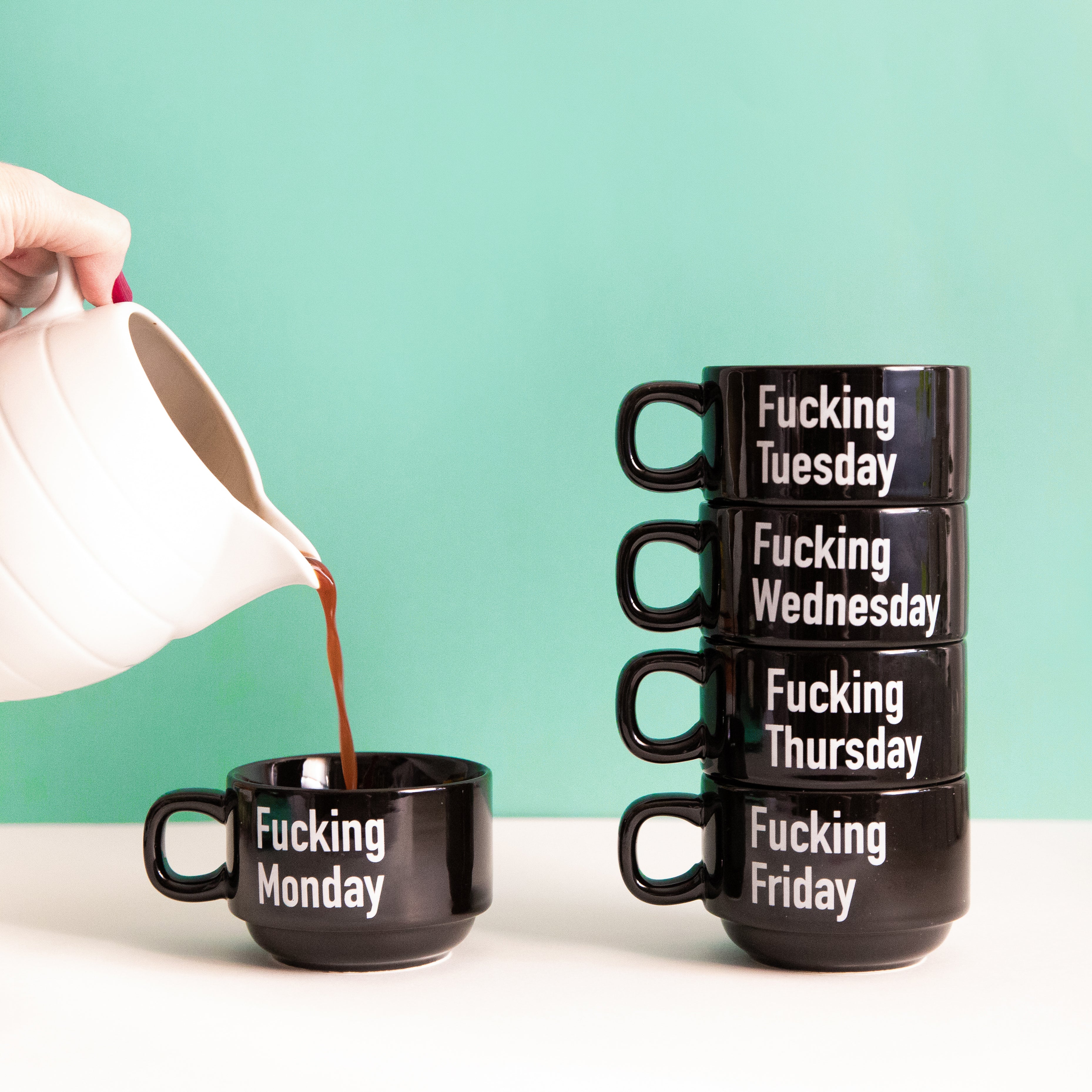 Tazas "Fucking Week"  ENG (Set de 5)
