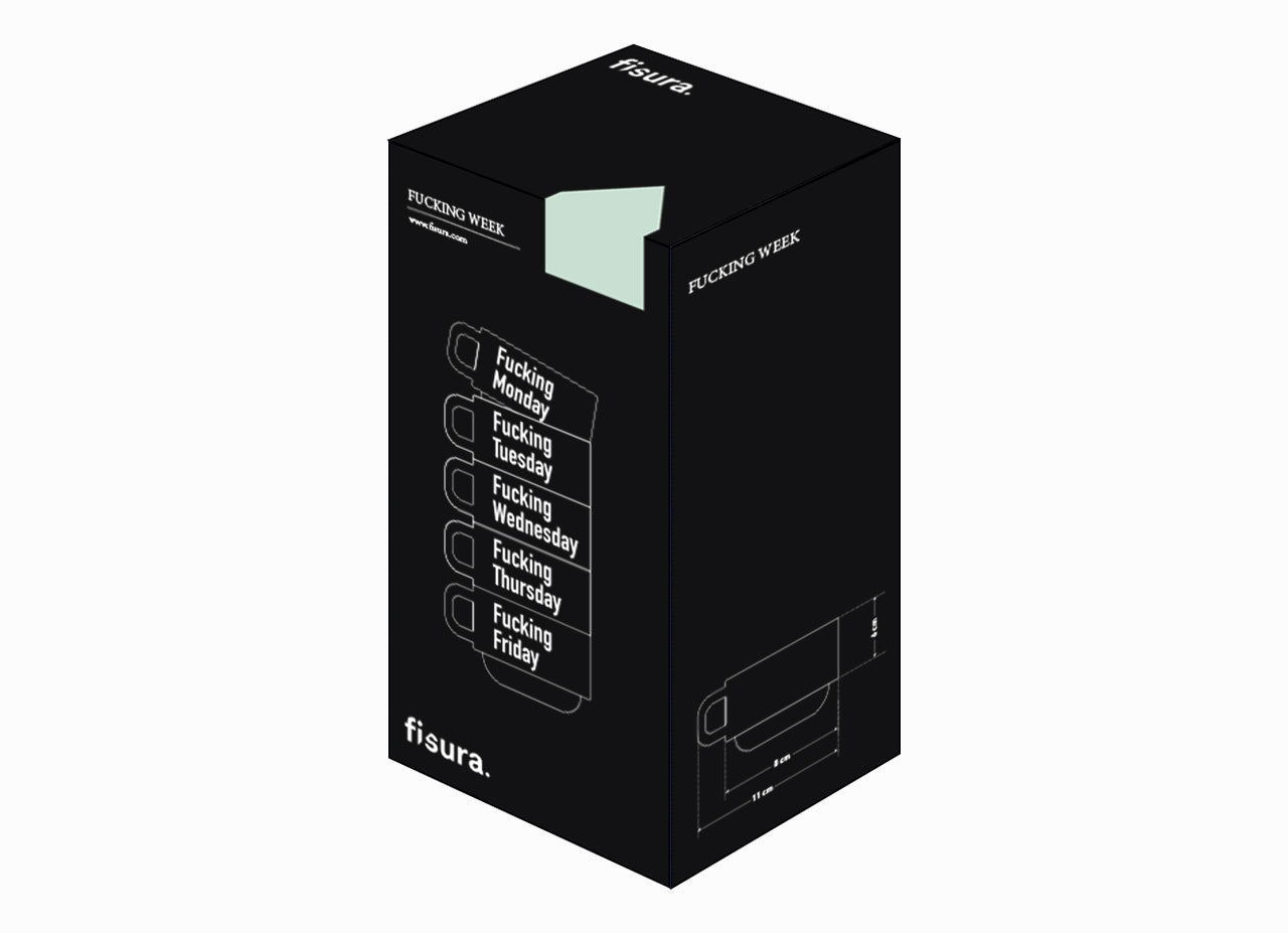 Tazas "Puta Semana" ESP (Set de 5)