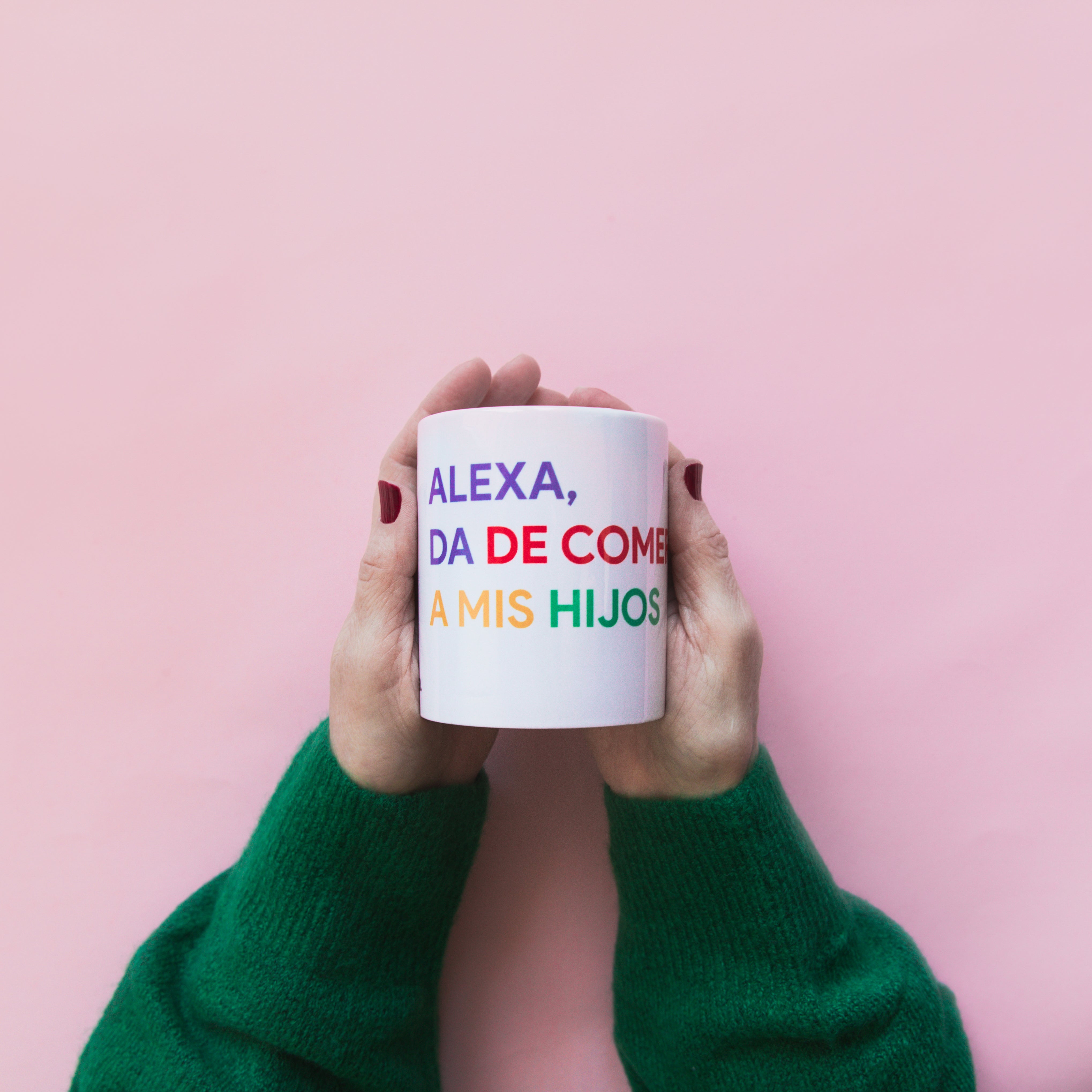 Taza 'Alexa, da de comer a mis hijos' ESP