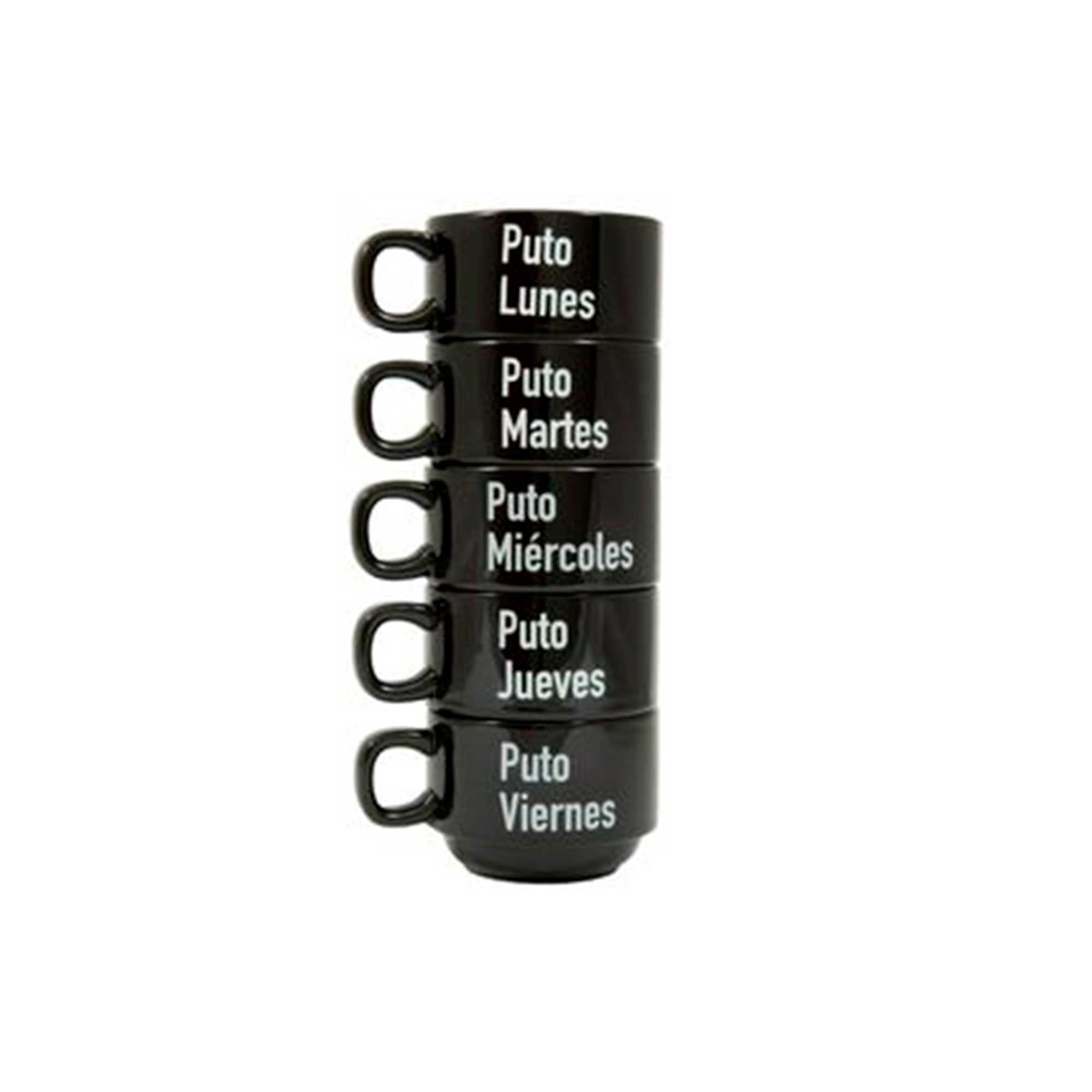 Tazas "Puta Semana" ESP (Set de 5)