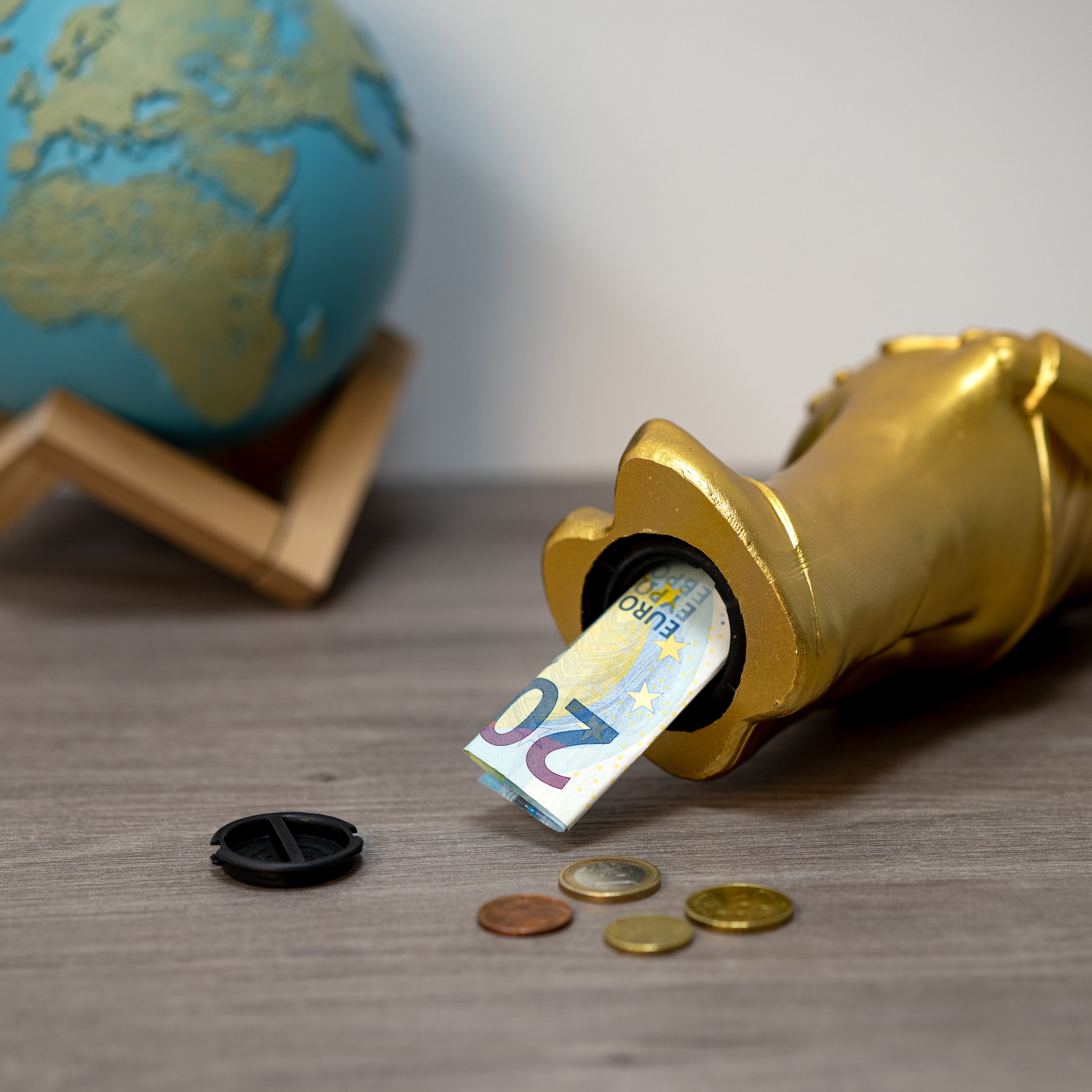 Hucha original "Gnomo" - Dorada