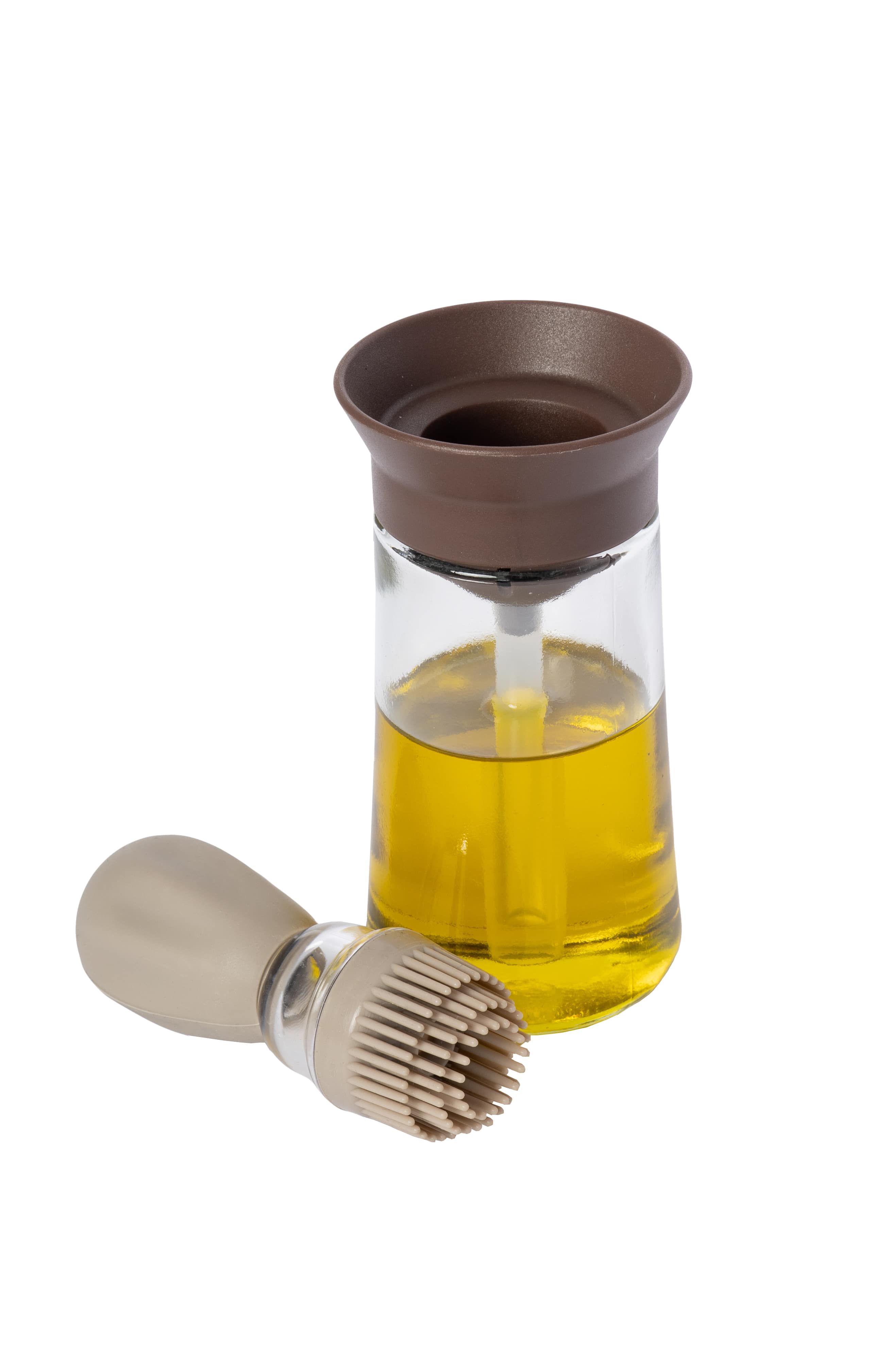Huilier en verre marron