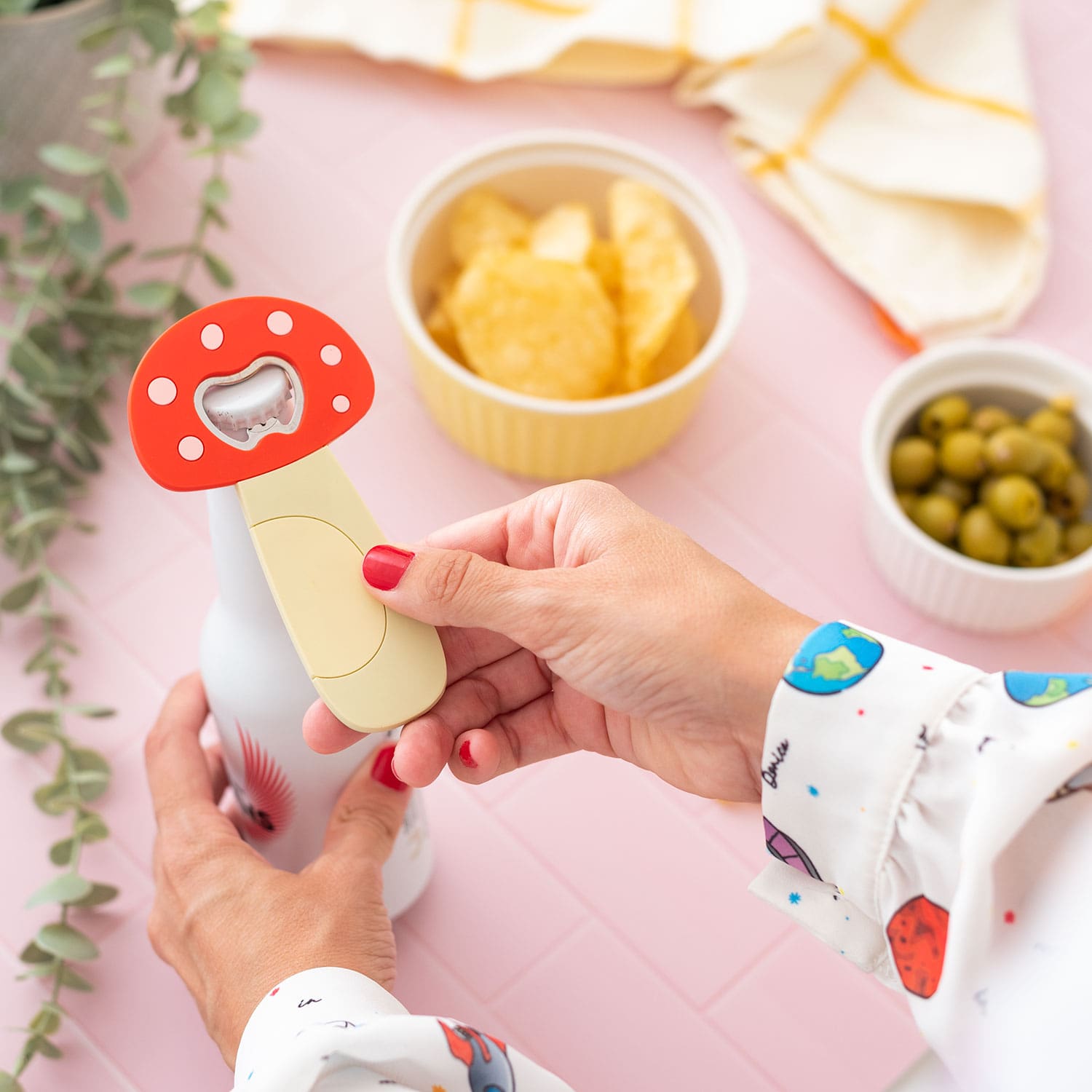 Abridor de botellas "seta"