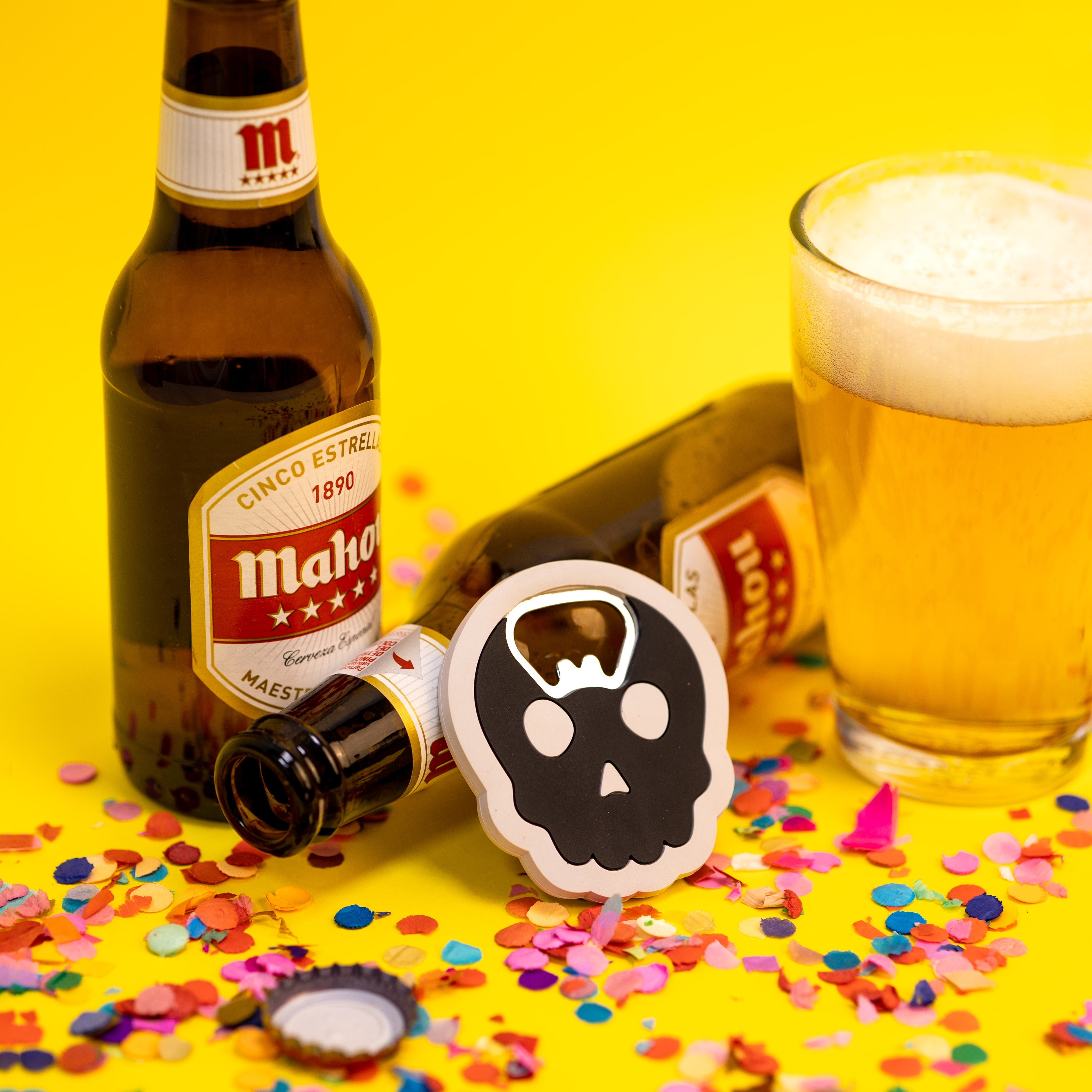 Abridor de botellas "calavera"