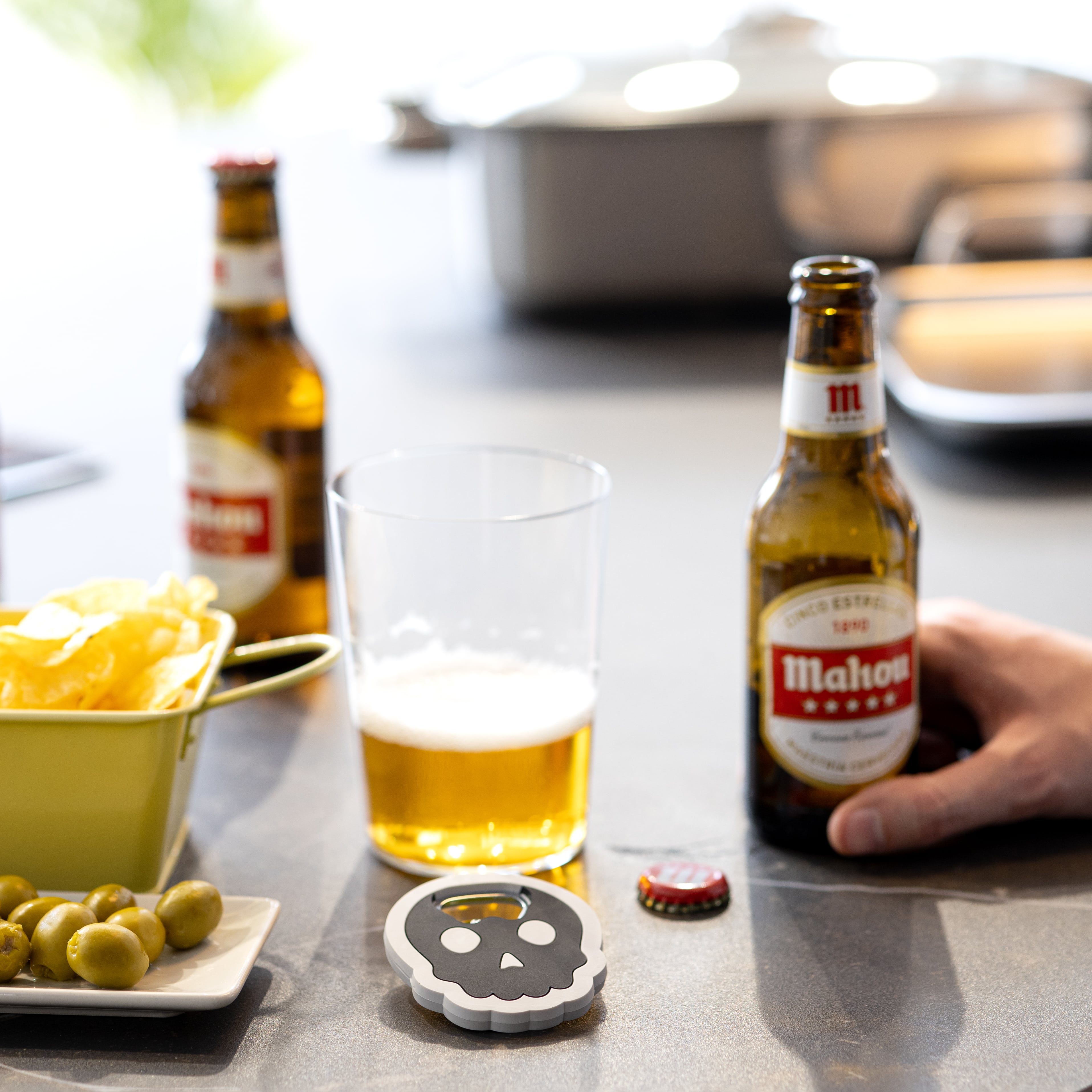 Abridor de botellas "calavera"