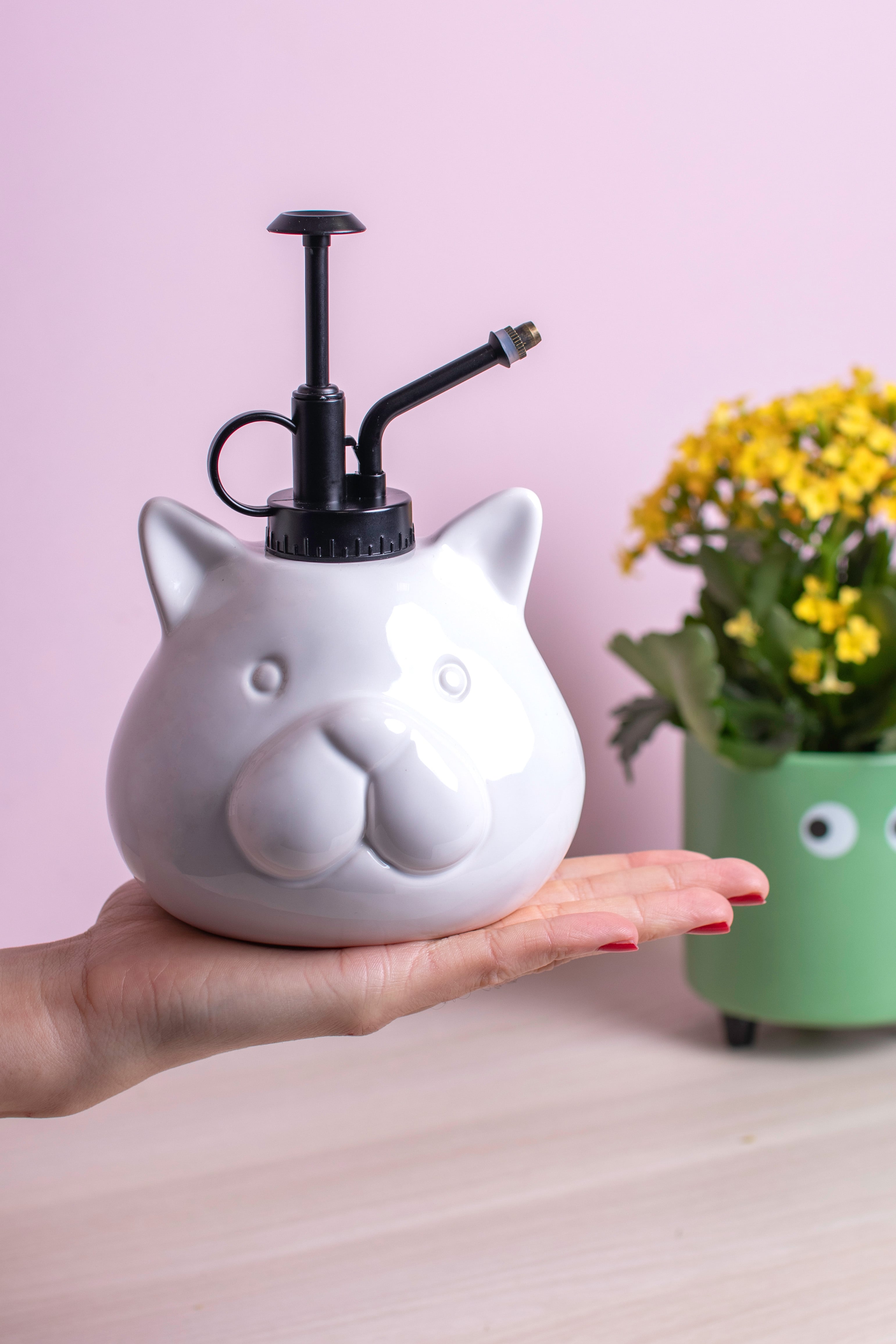 Pulverizador para plantas “gato” blanco