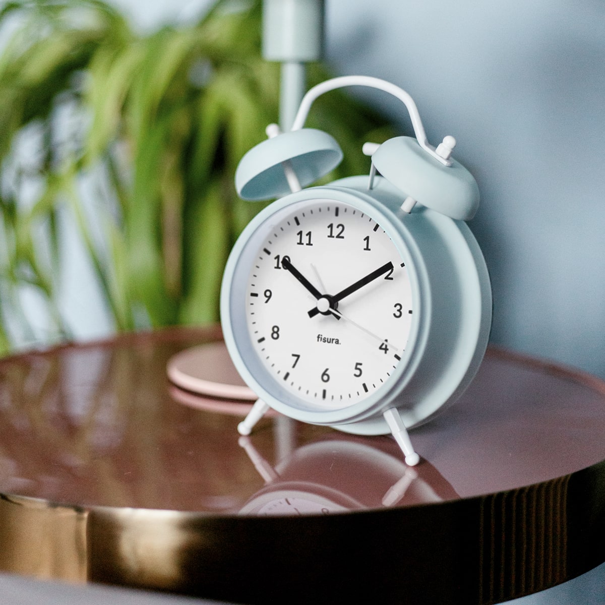 Reloj despertador Retro Menta & Blanco