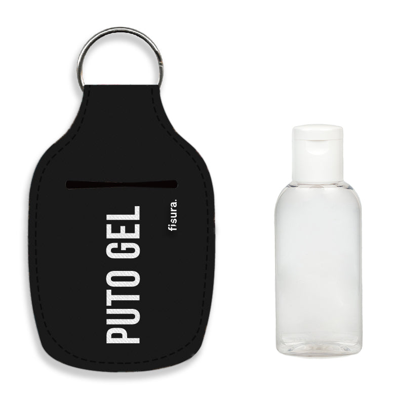 Llavero neopreno porta gel "Puto gel"