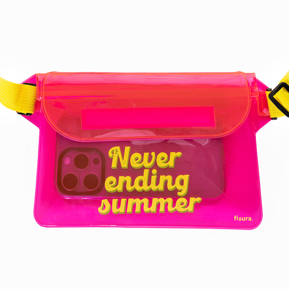 Riñonera estanca “Never ending summer” rosa
