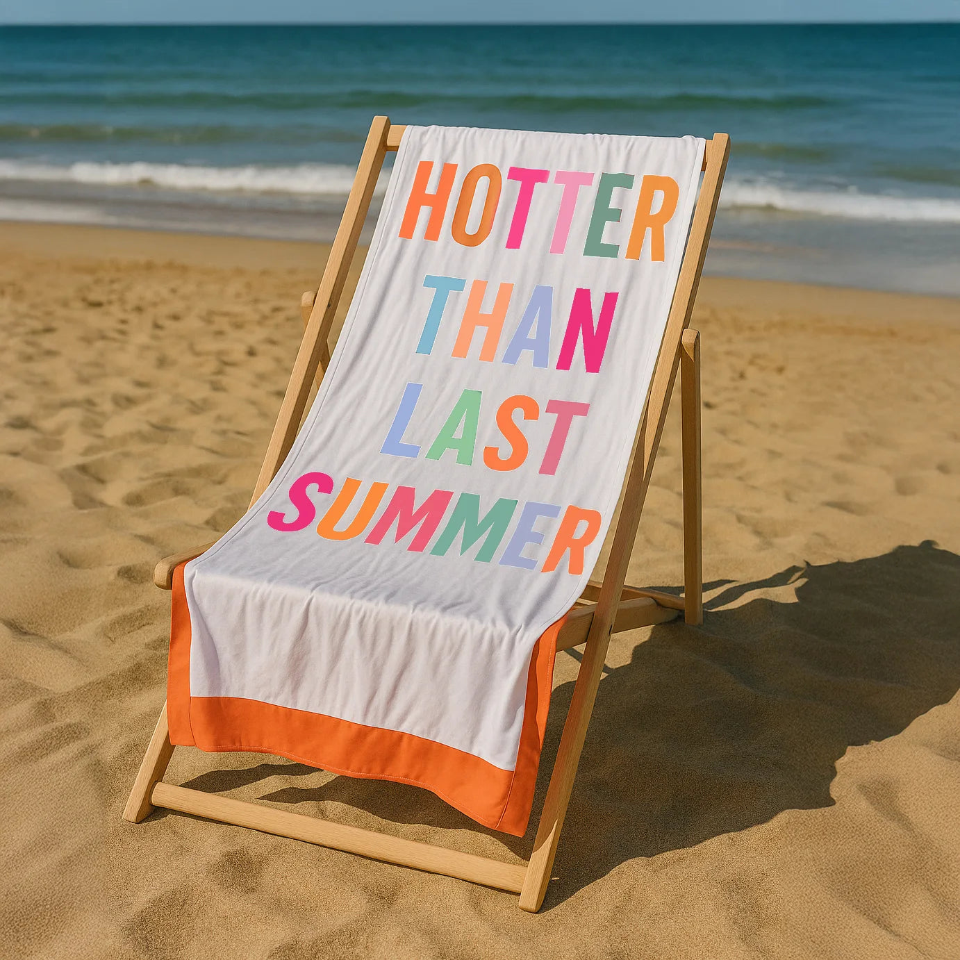 Toalla playa "hotter than last summer"