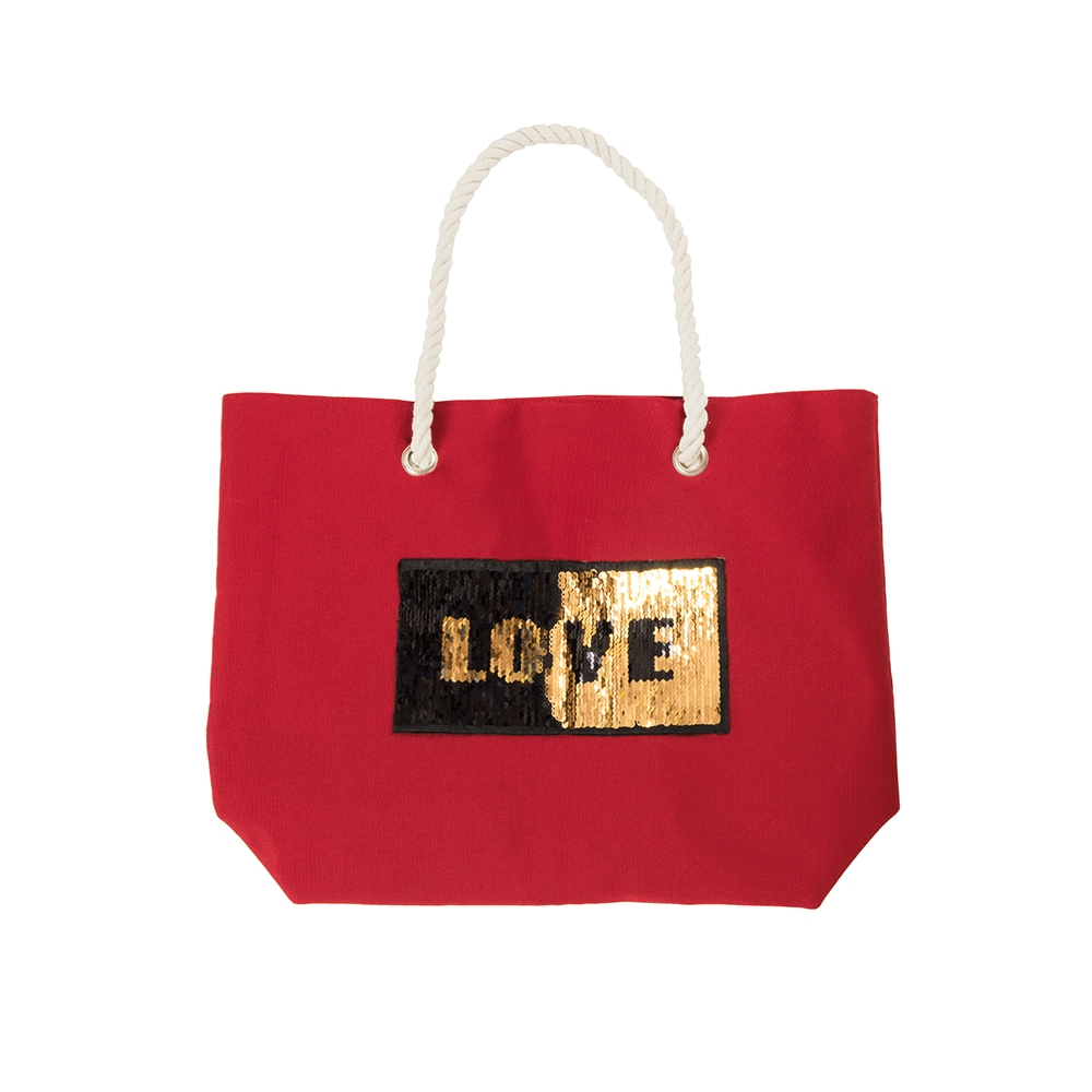 Bolso de playa "Love" Rojo